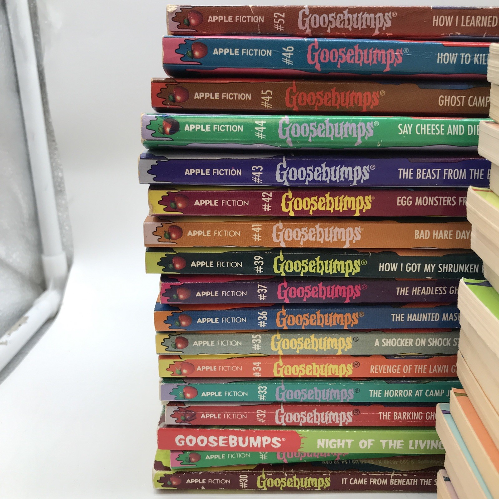 Lot of 55 Goosebumps Paperback Book Lot R L Stine Scholastic-90&rsquo;s & 2000&rsquo;s Mixed