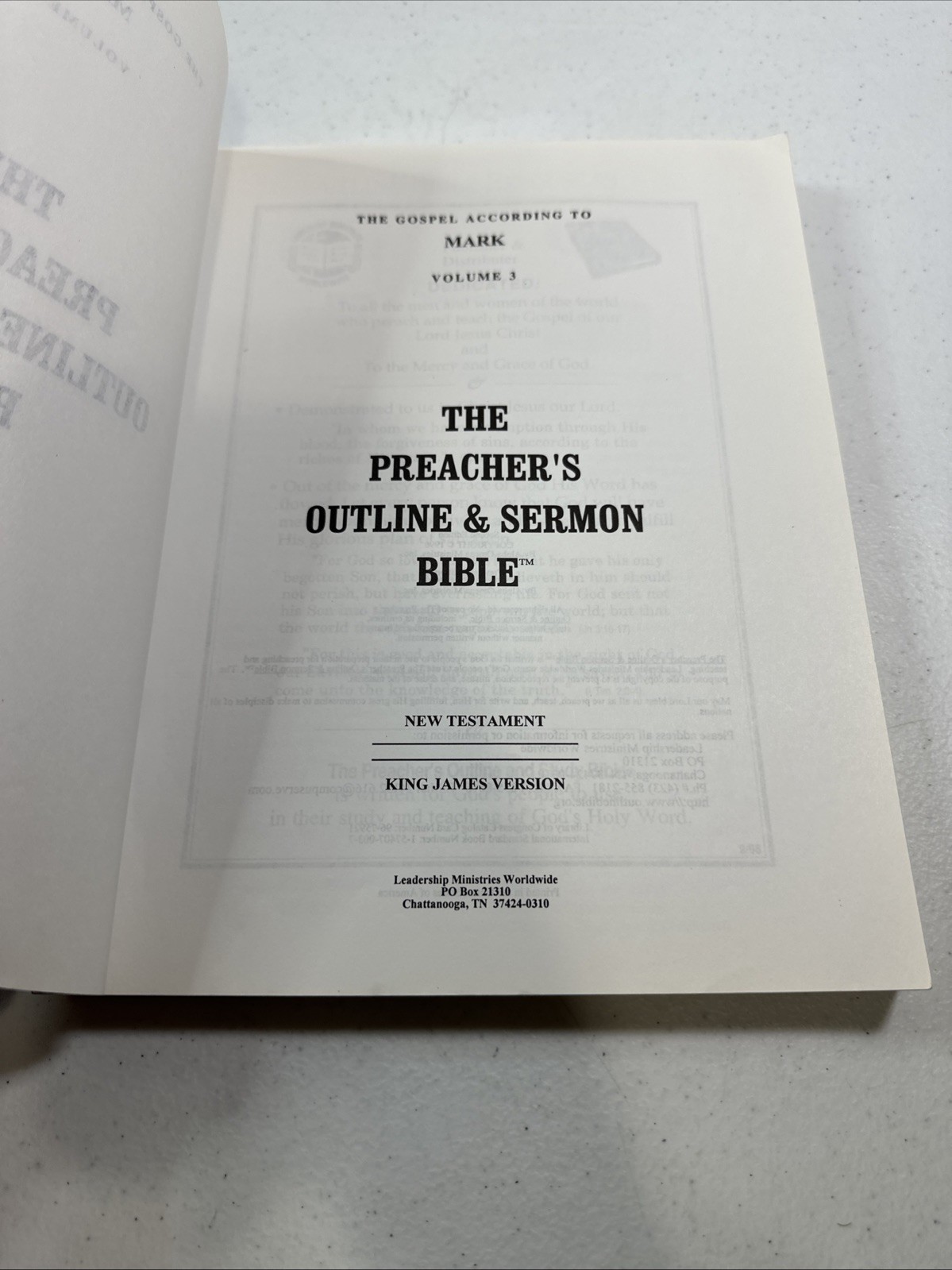Preacher&rsquo;s Outline & Sermon Bible-KJV-Mark by Leadership Ministries Worldwide