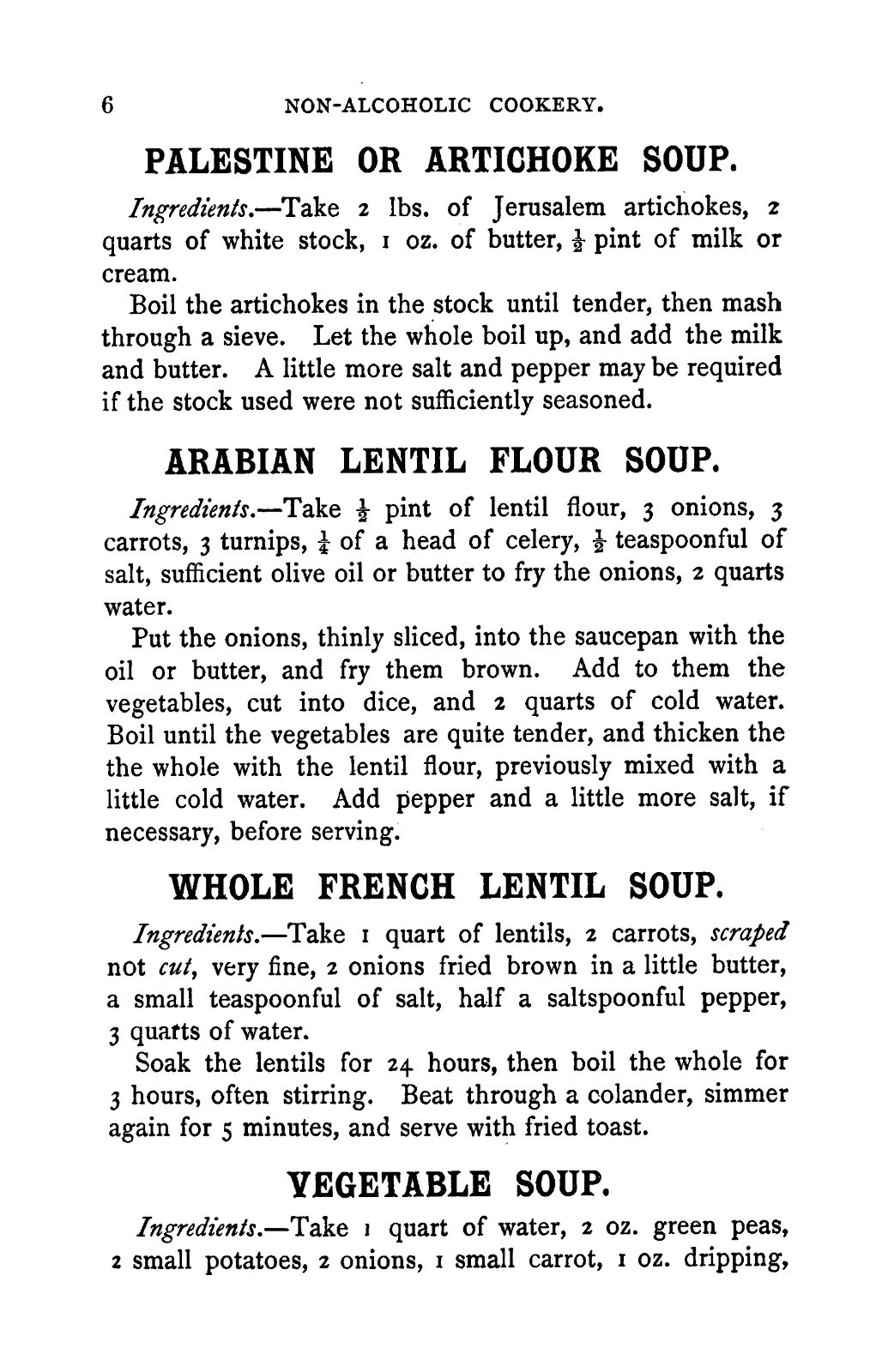 1880 The Non Alcoholic Cookery Book 134 Pages