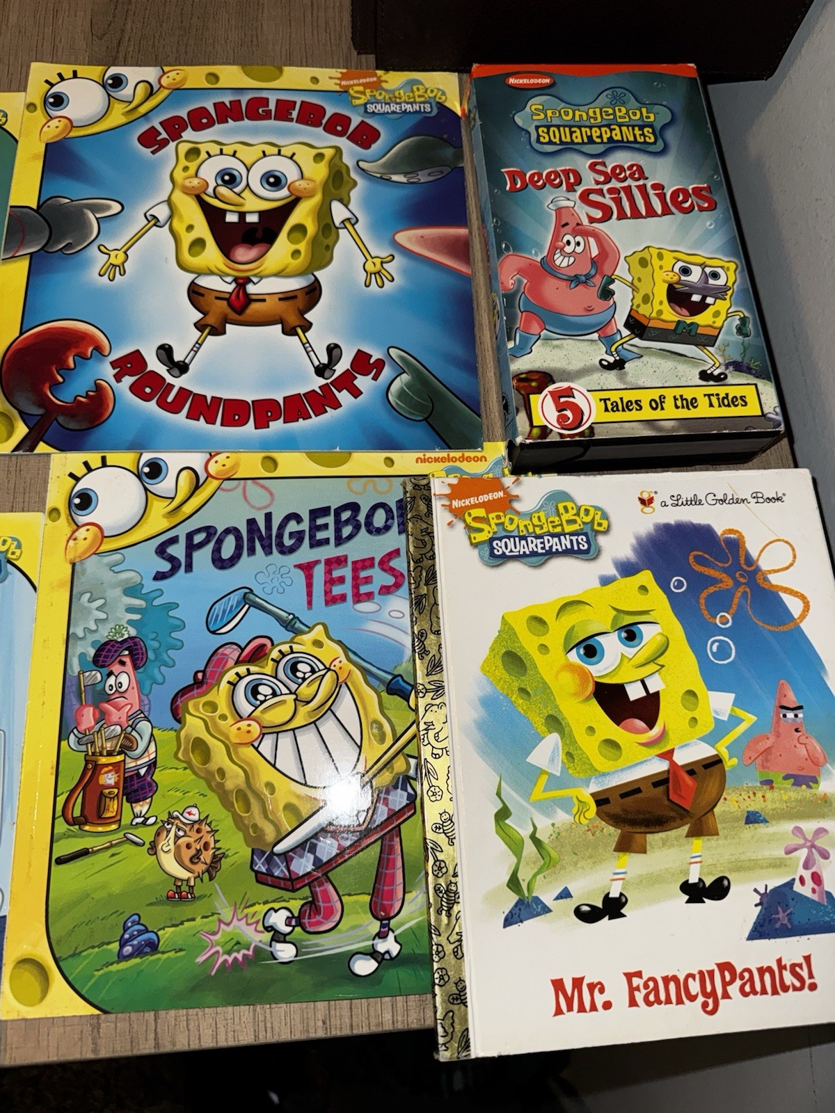 SpongeBob SquarePants Childrens Books Lot VHS Tape