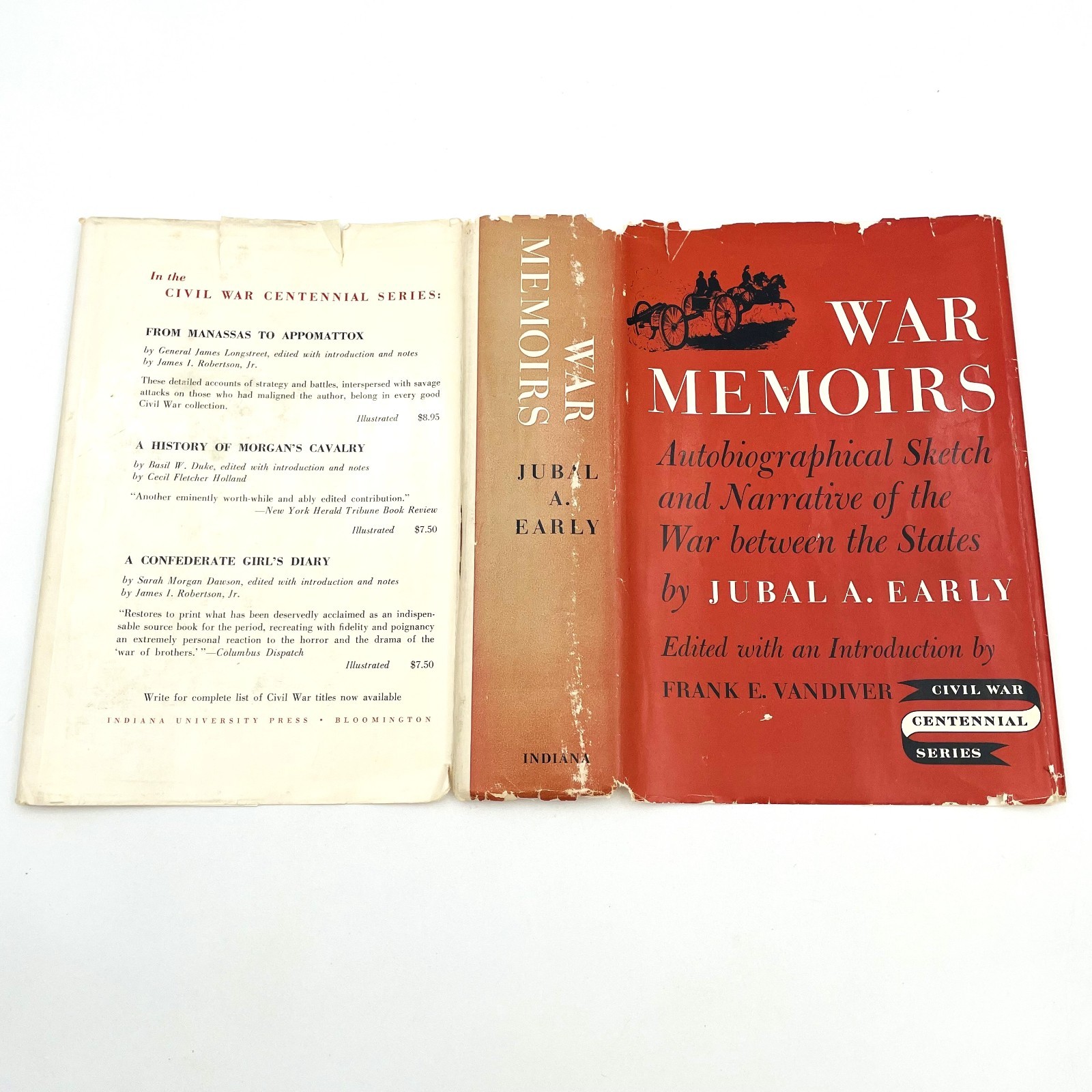 War Memories Jubal Early 1960 Hardcover Dust Jacket Civil War Centennial Series