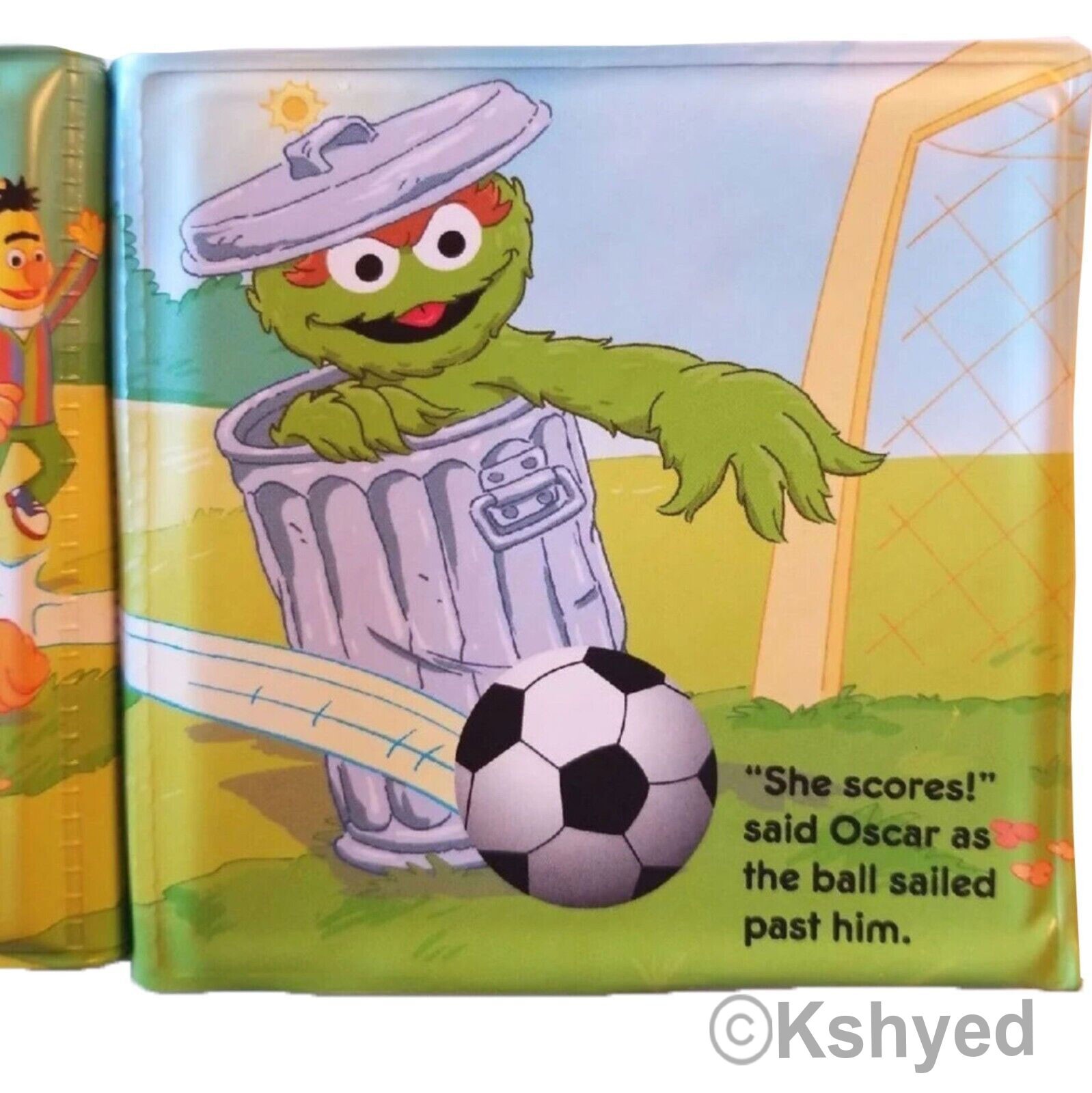 Sesame Street Zoe&rsquo;s Goal Sports Bubble Book (1 Pack) – Great For Bath Time – New