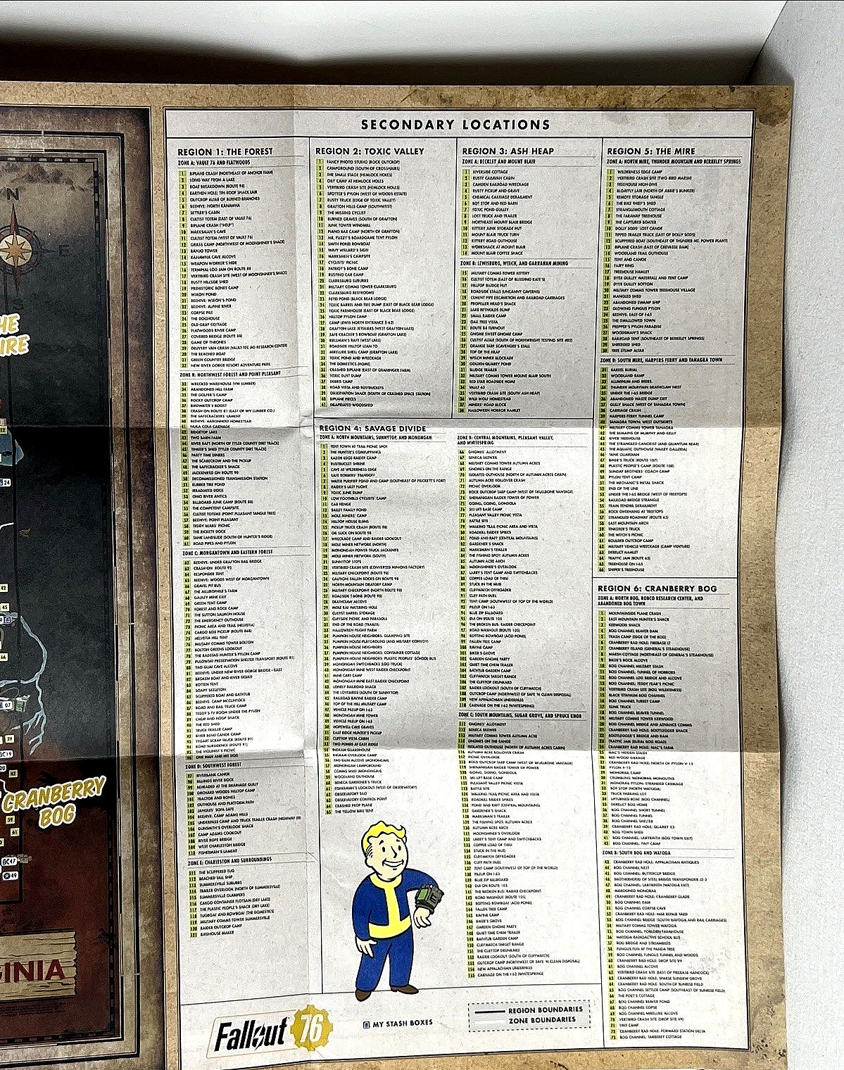 Fallout 76: Official Collector&rsquo;s Edition Guide by Garitt Rocha &… WV Poster Map