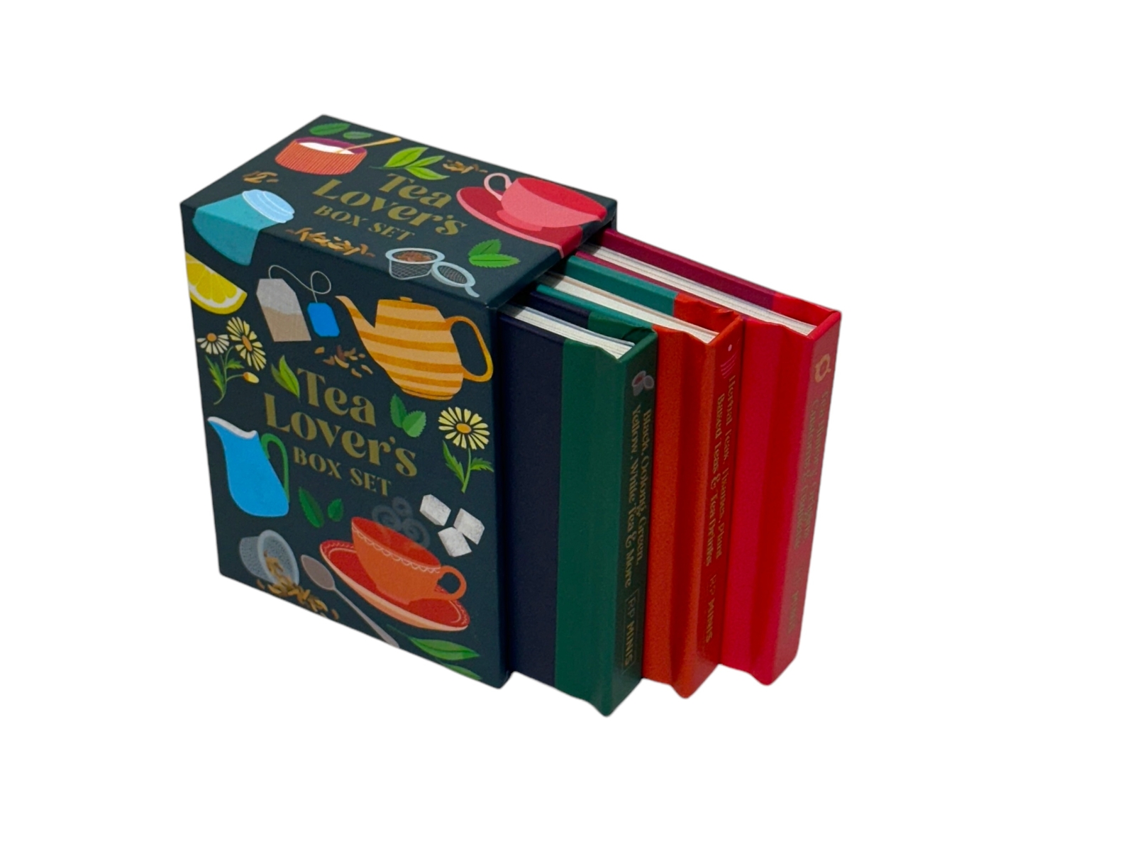 Tea Lover&rsquo;s collectible Box Set three illustrated mini books hardcover 126pg ea