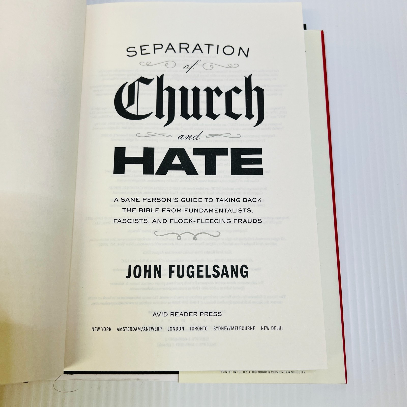 Separation of Church and Hate: A Sane Person&rsquo;s Guide to Taking Back the Bible