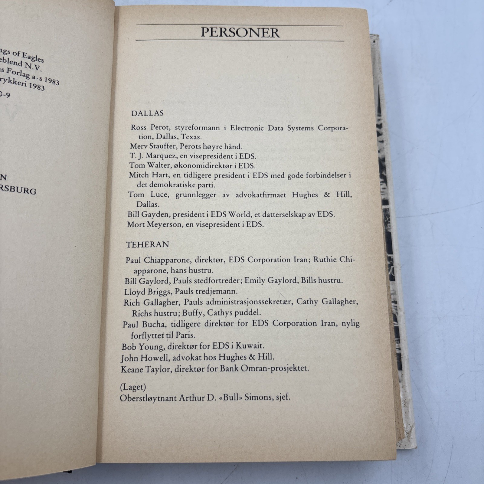 Pa orne Vinger Ken Follet – Hardcover HCDJ 1983