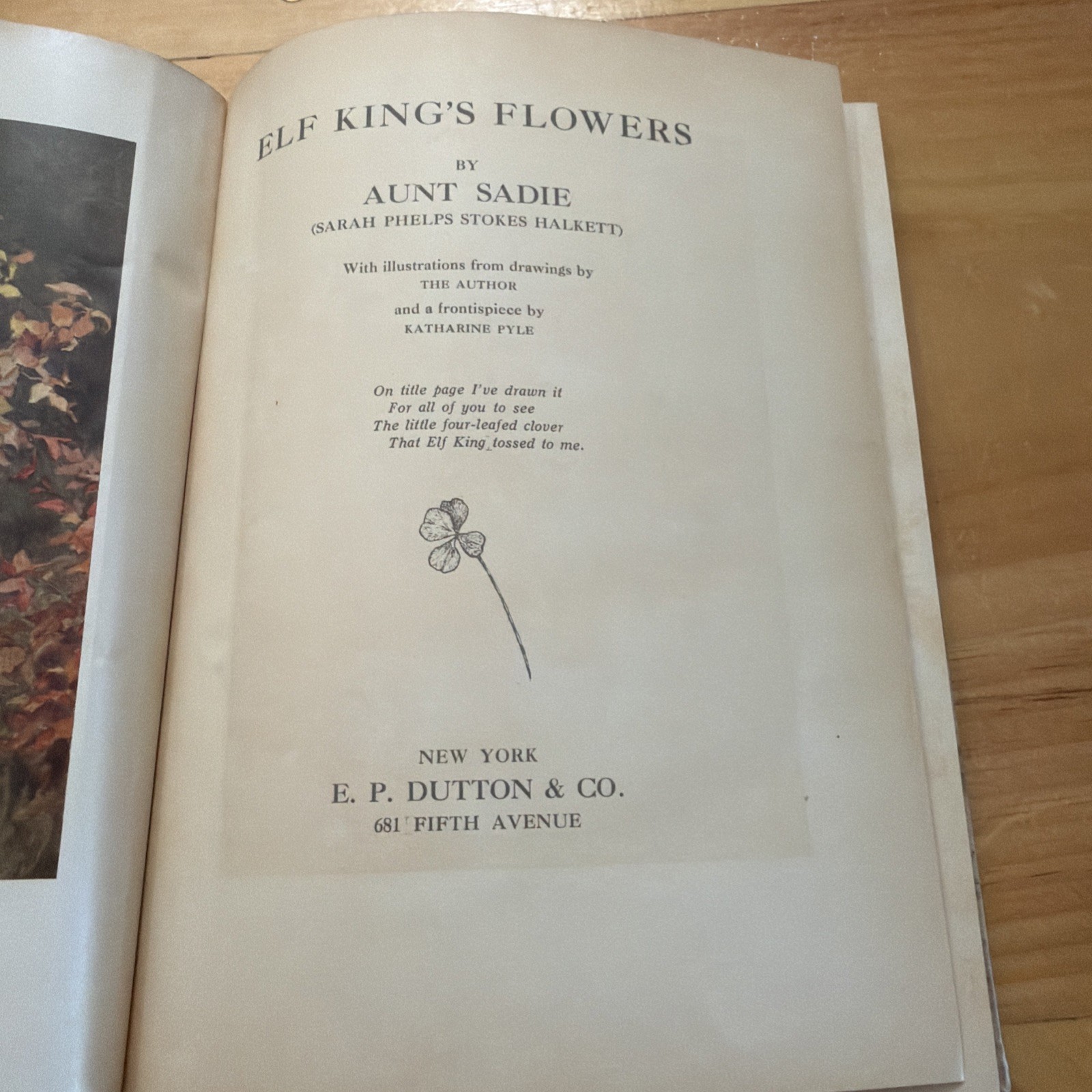 Elf King’s Flowers by Aunt Sadie, 52 Poems 1924