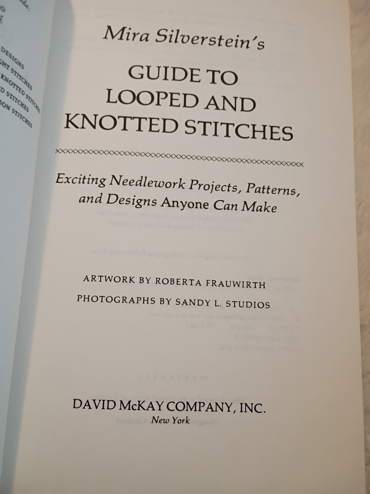 Lot of 3 Mira Silverstein&rsquo;s Needlework Books Upright, Looped & Knotted, Bargello