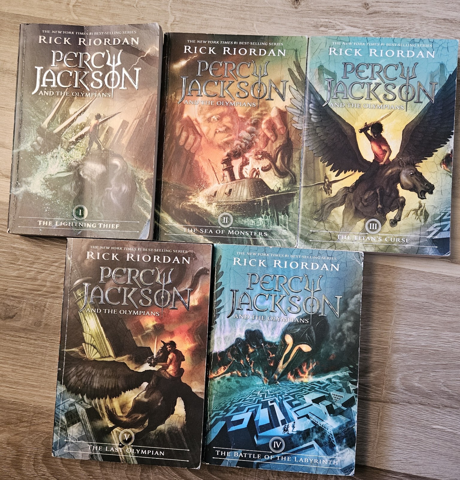 Percy Jackson and the Olympians Series Set Complete 1-5 Rick Riordan PB Lot of 5