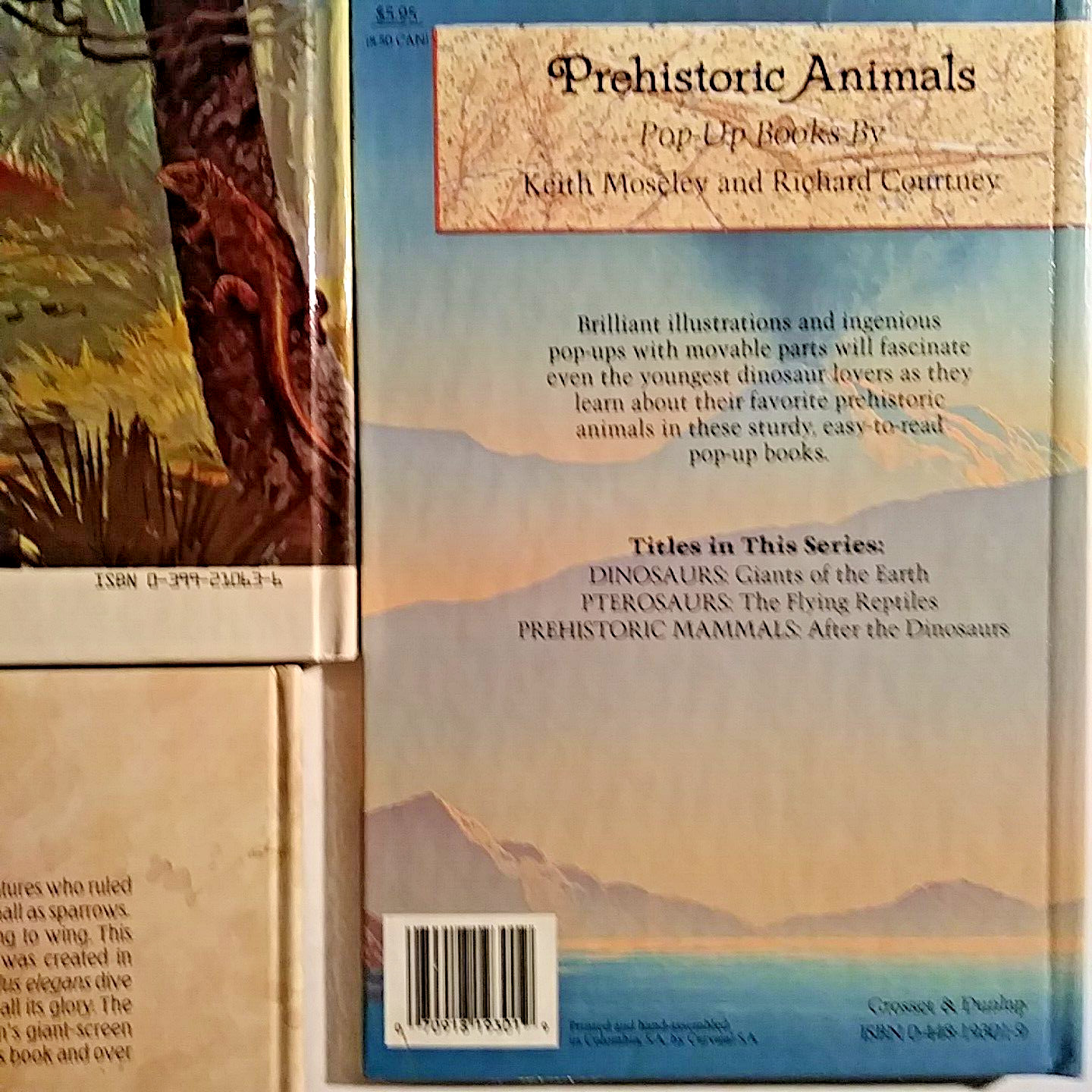 PTEROSAURS, DINOSAURS POP-UP BOOKS By Keith Moseley, 1984-88 two 1st. Eds. MINT