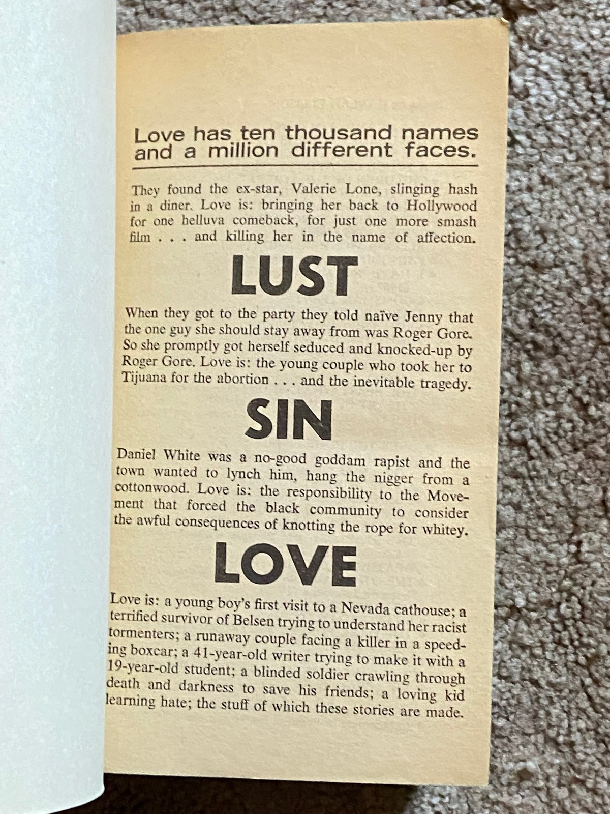 LOVE AIN&rsquo;T NOTHING BUT SEX MISSPELLED Harlan Ellison 1976 1st PB Print; VGC