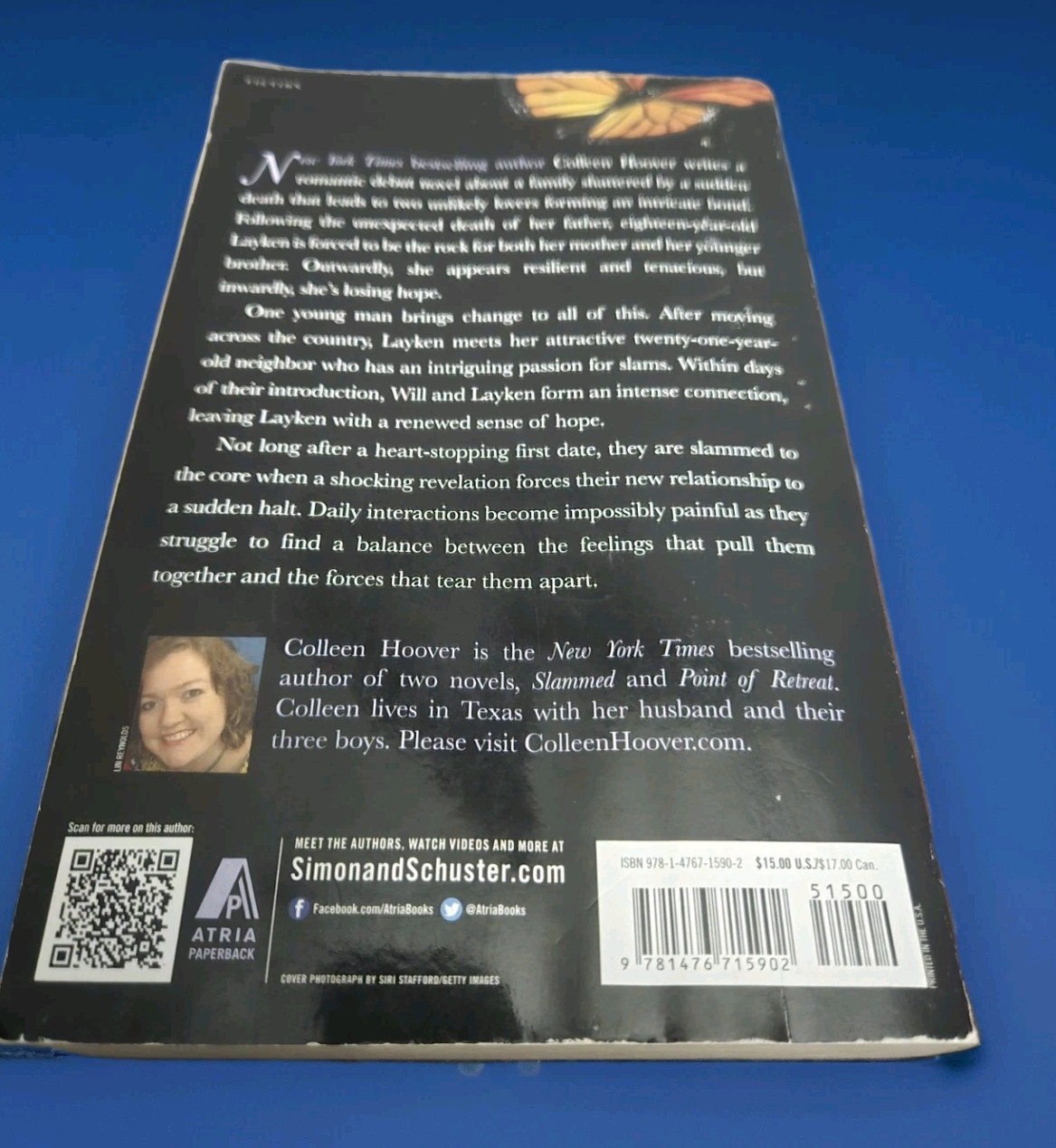 First Editon of « Slammed » And Signed By Author Colleen Hoover