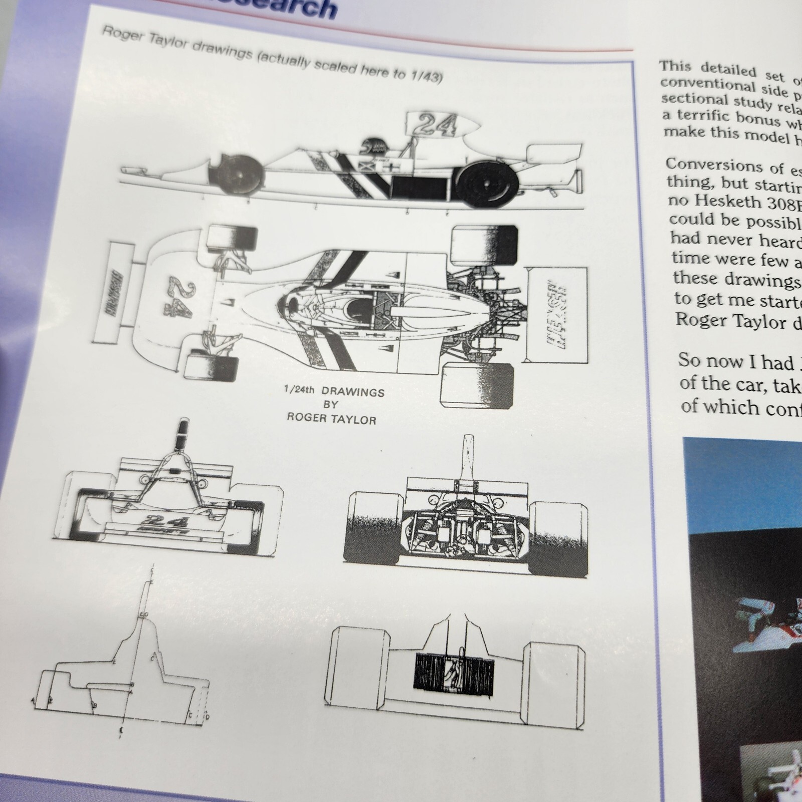 Volume 1 – 1975 Hesketh 308 1/12 Scale Formula 1 Mark R. Oakley MRO F1 Engineers
