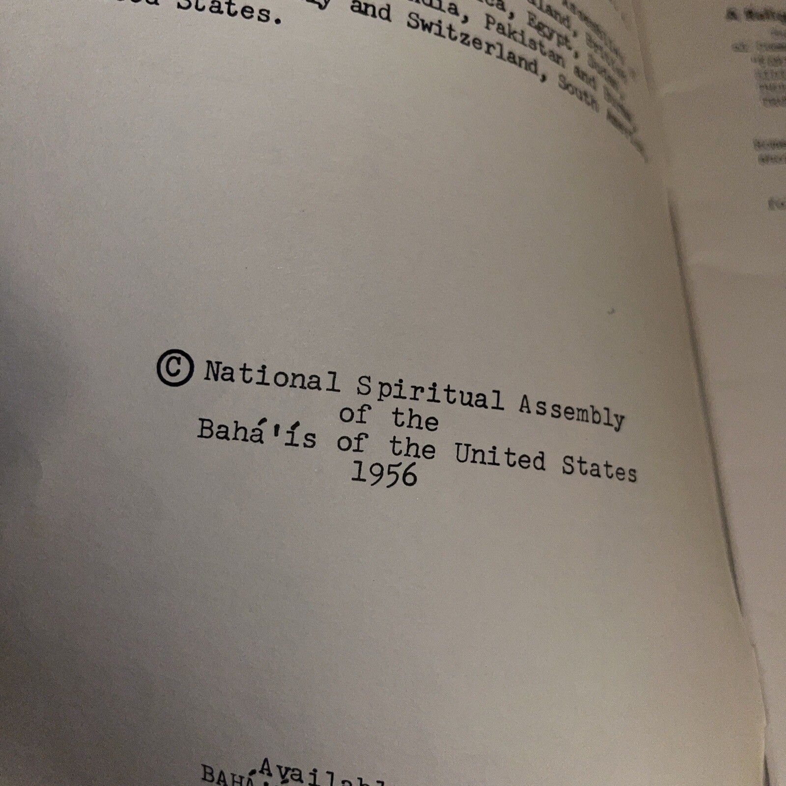 THE Baha’i Appeal For Religious Freedom In Iran 1956 Booklet 20 Pages