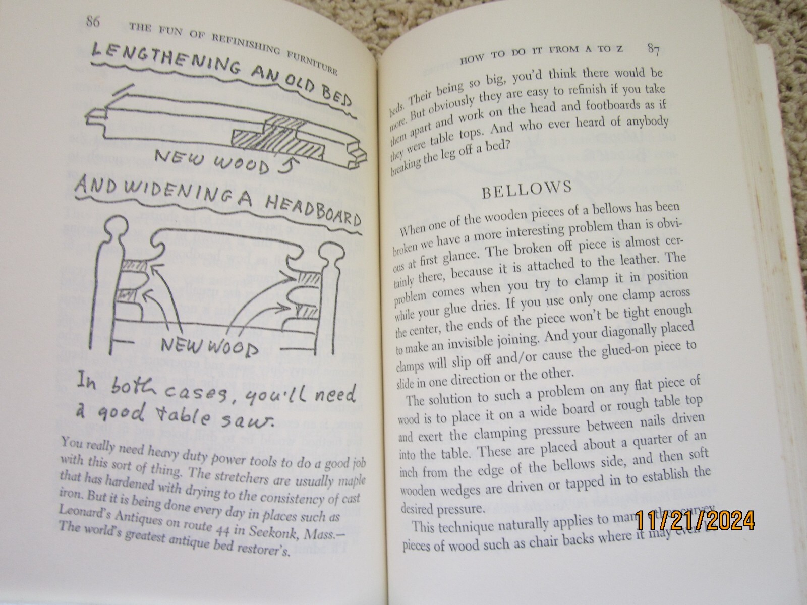 « The Fun of Refinishing Furniture » 1976 Grotz 244 pages ISBN 0-385-14916-6