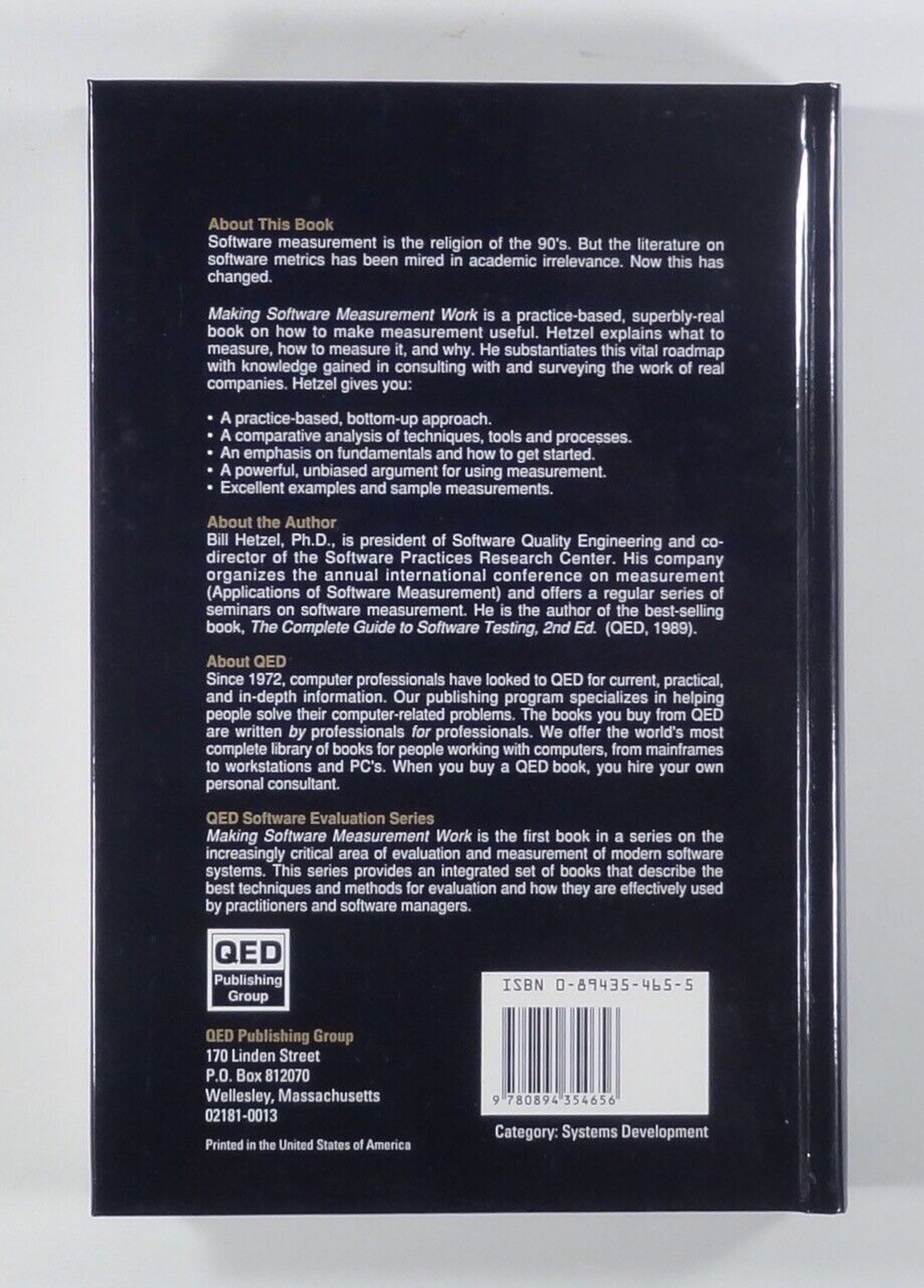 1993 MAKING SOFTWARE MEASUREMENT WORK project management PROGRAMMING metrics HC