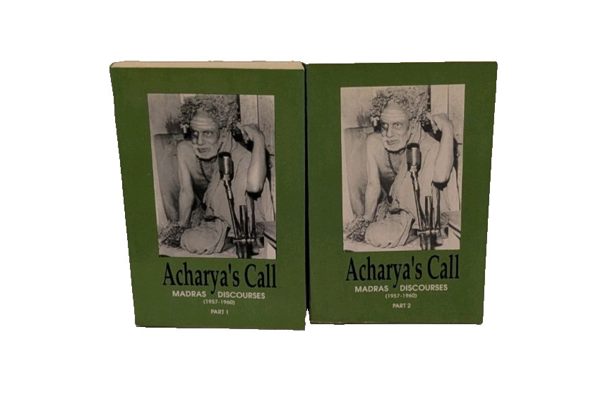 Acharya&rsquo;s Call Madras Discourses Book Set Second Edition 1995 Part 1 & 2 Aiyer