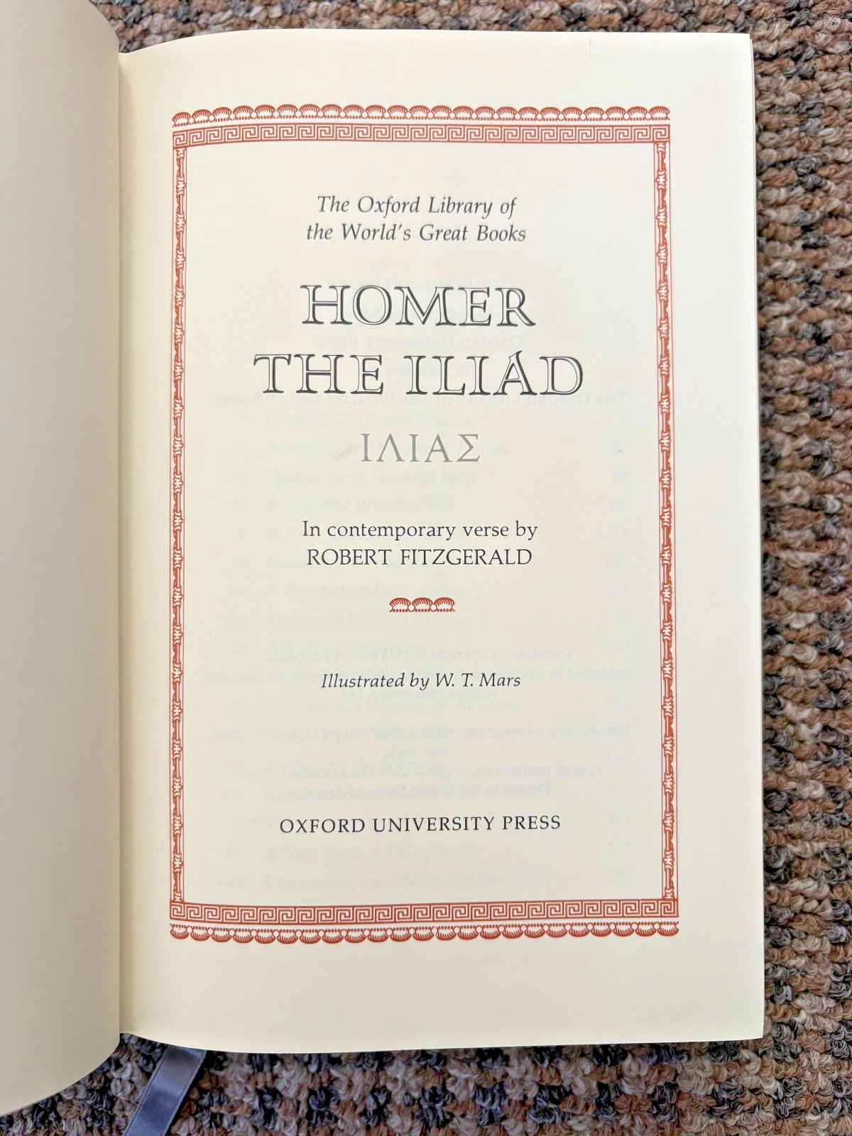 FINE BINDING Oxford Library of World&rsquo;s Great Books edition of Homer&rsquo;s « Iliad »