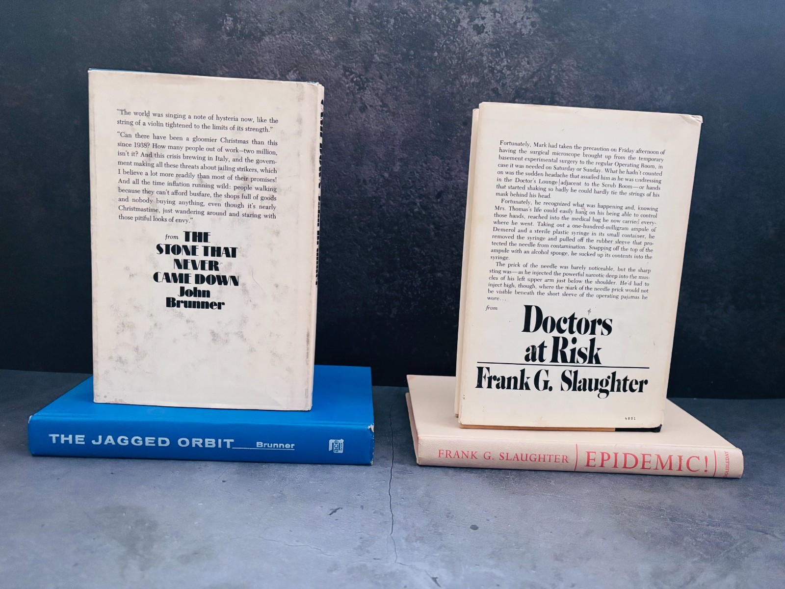 Vintage HC Lot x4 | Slaughter x2 + Brunner x2 | Medical & Sci-Fi Novels