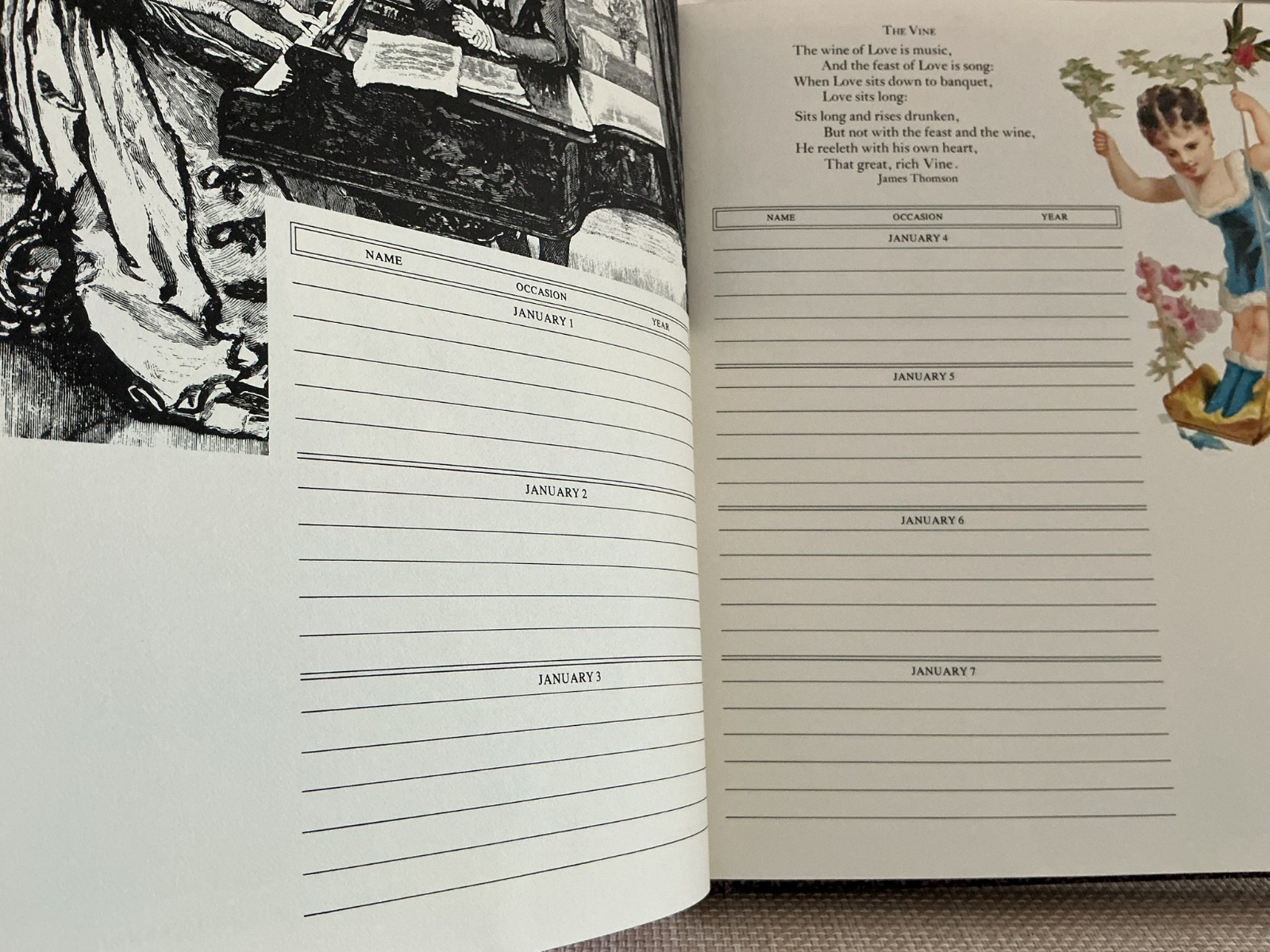 An Old Fashioned Keepbook A Birthday Book Dates to Remember Forever Unused