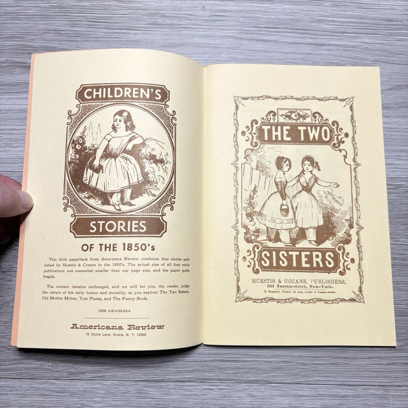 Childrens Stories of the 1850&rsquo;s Americana Review Staple Bound Paperback Booklet