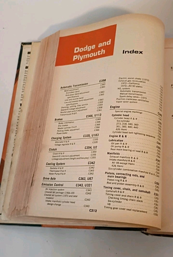 Chilton&rsquo;s Auto Repair Manual Book; American Cars from 1966 to 1973