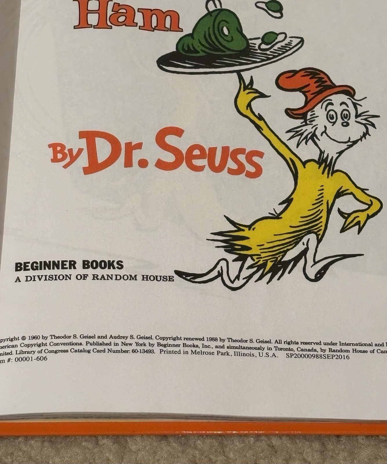 Green Eggs and Ham By Dr Seuss 1960 1st Edition HB