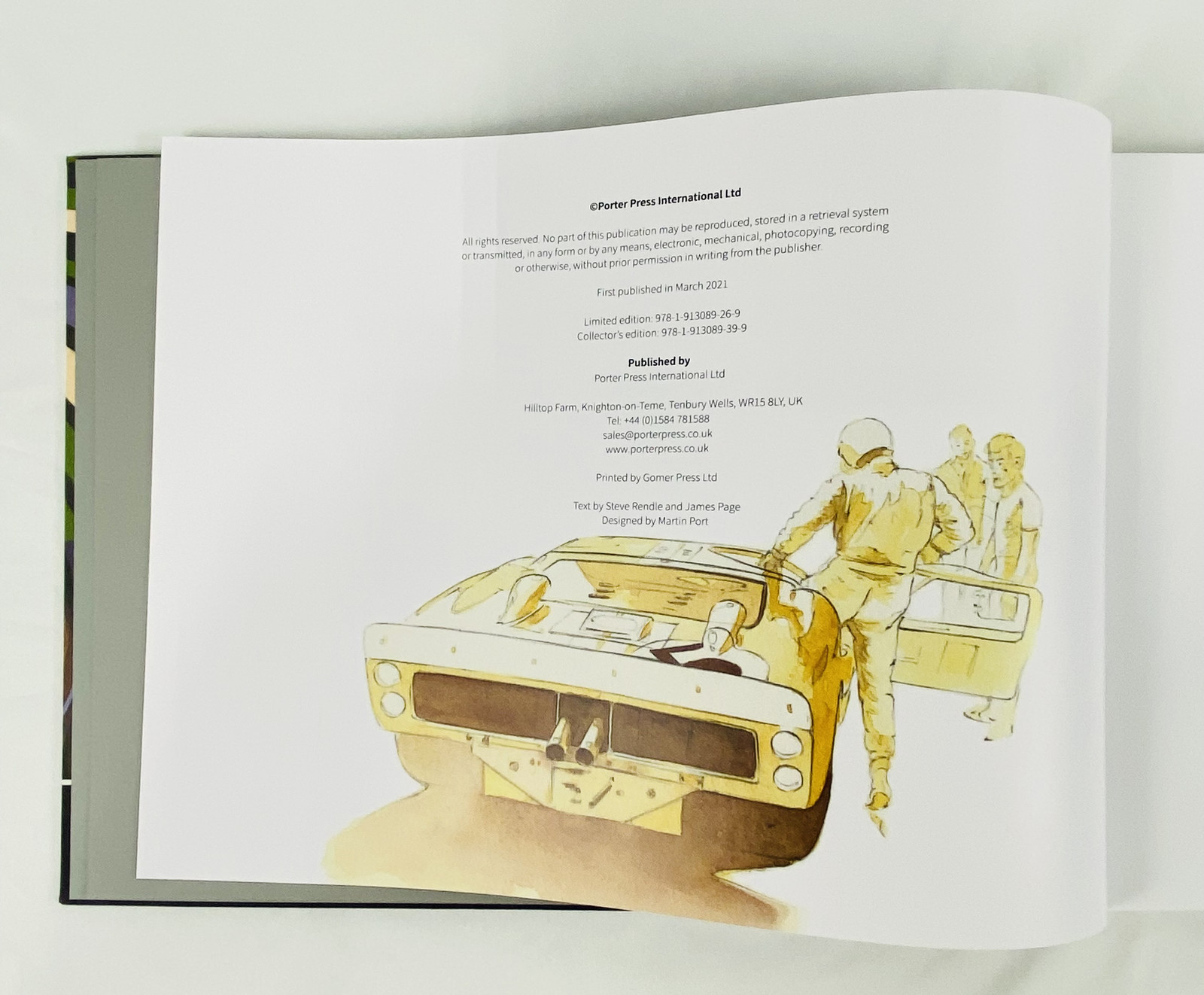 Porter Press Automotive Art Project Fabric Hard Cover Book | Collector&rsquo;s Edition