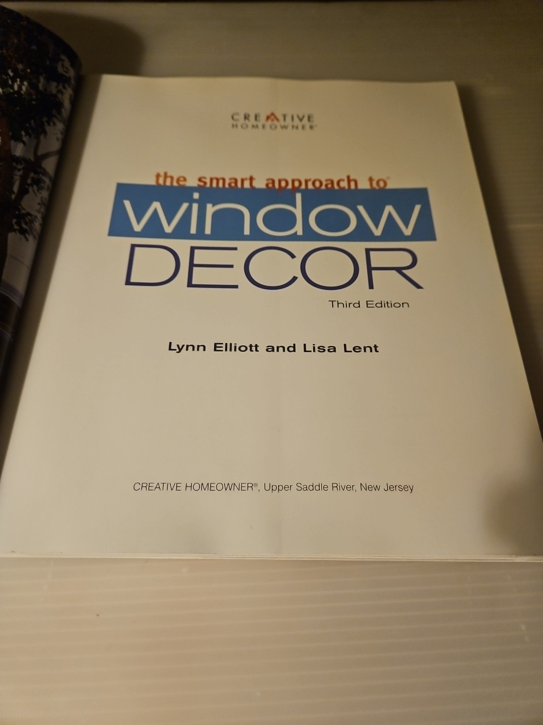 2007, « Window Decor » The Smart Approach by Lisa Lent/Lynn Elliott Paperback Book