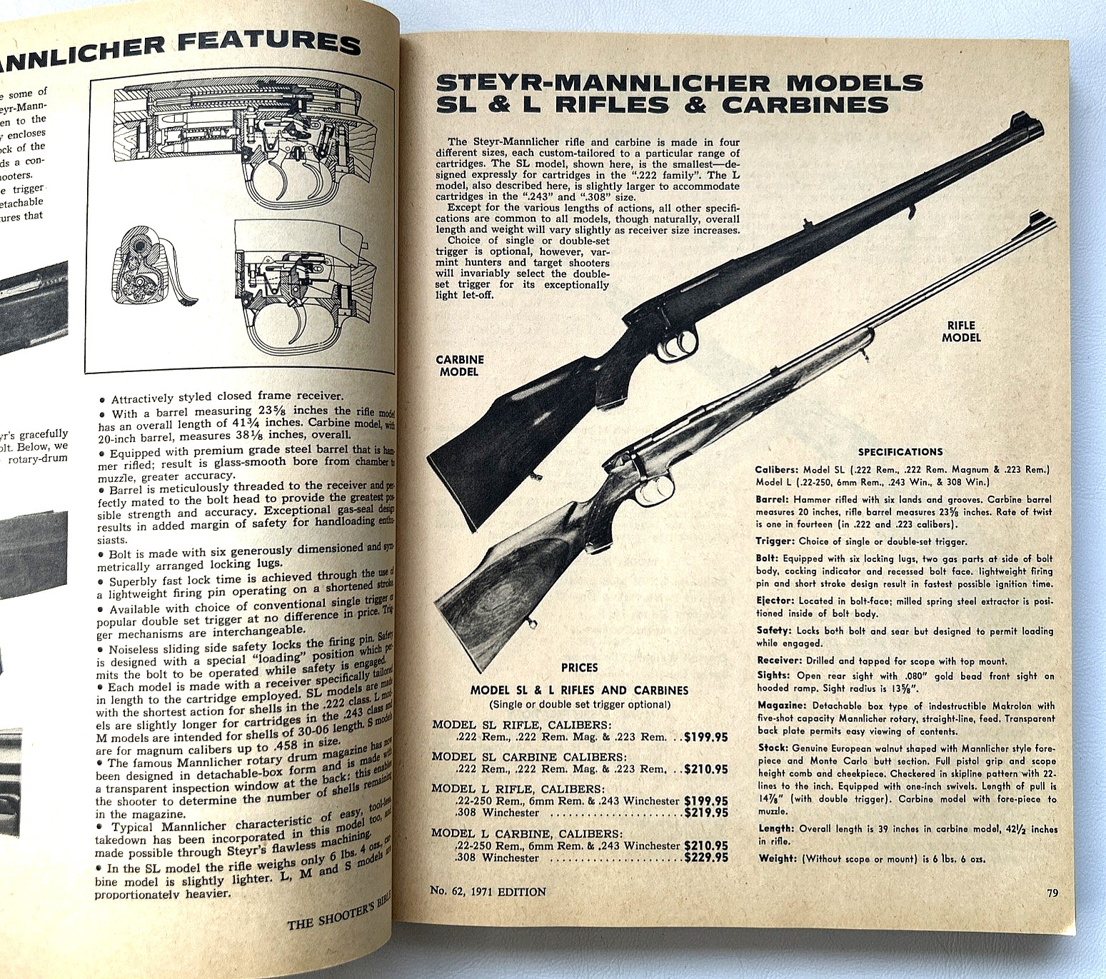 Shooter&rsquo;s Bible No. 62 1971 Edition by Stoeger Publishing Company, 576 Pages