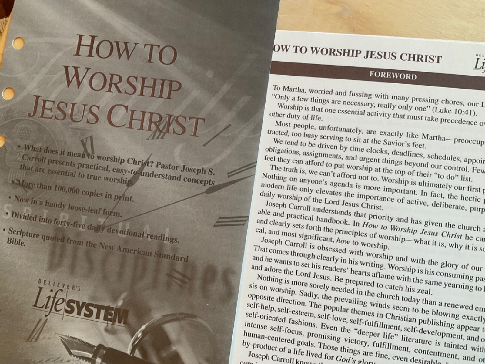 How to Worship Jesus Christ Believer&rsquo;s Life System Joseph Carroll SEALED