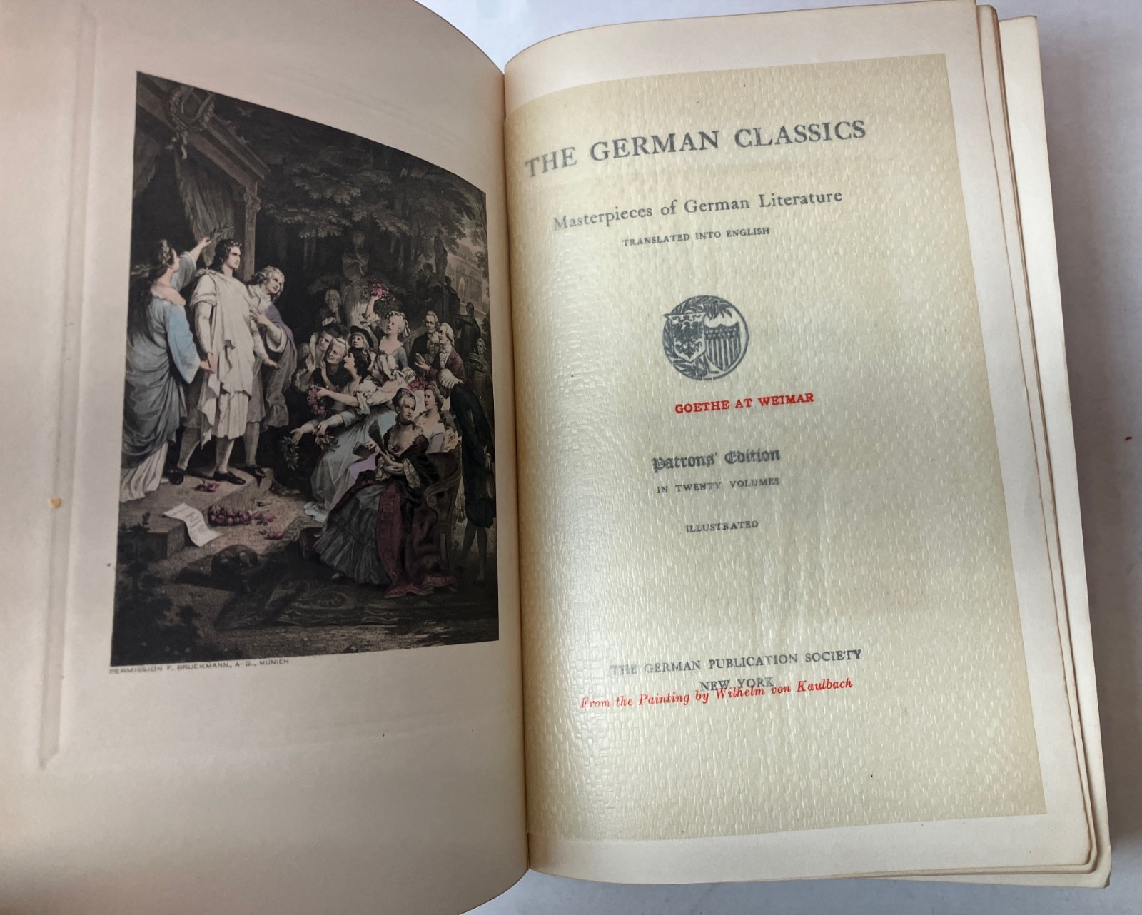 LOT OF 9 VOLUMES The German Classics Literature Patron&rsquo;s Edition Volumes 1-9