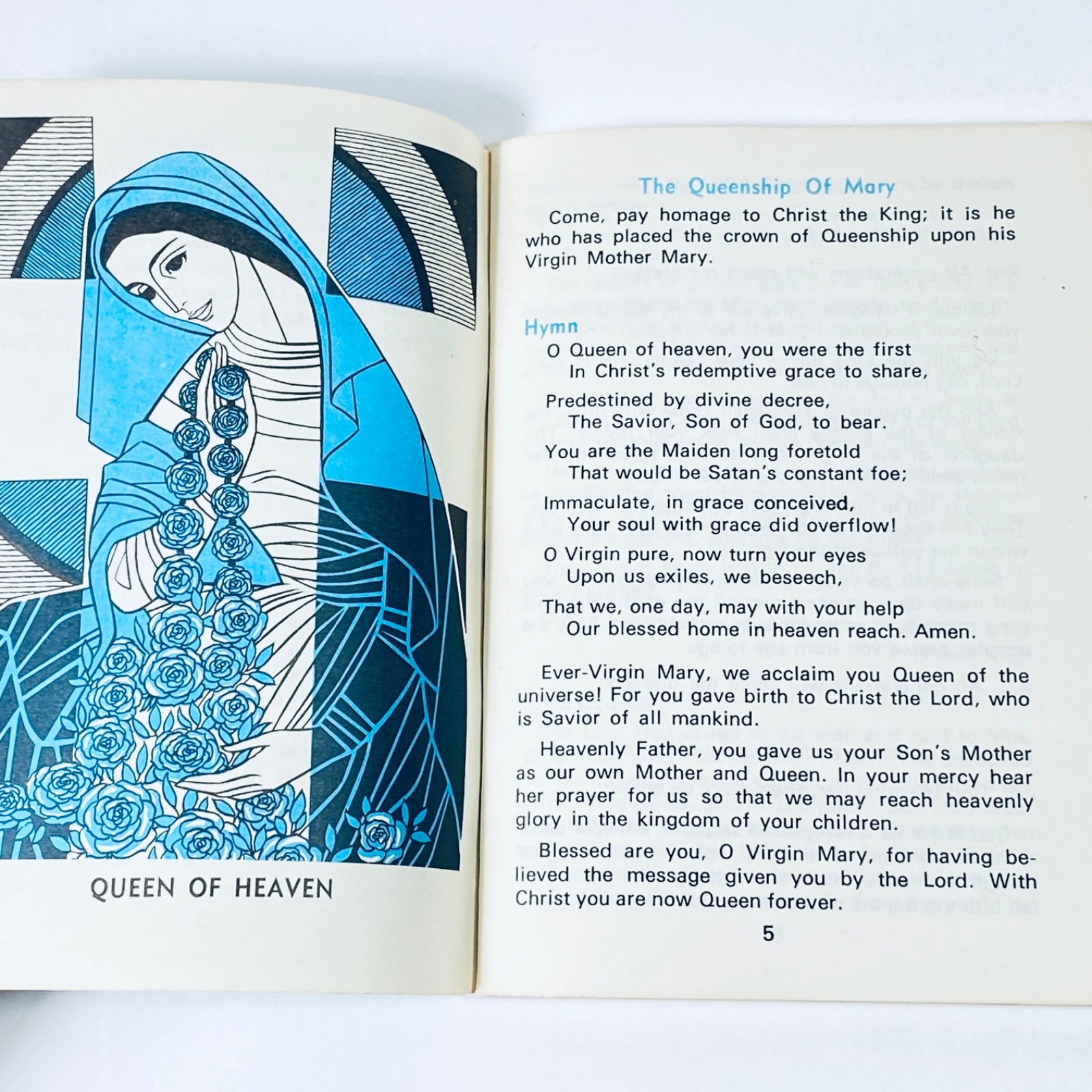 QUEEN of HEAVEN – Booklet – 1976 – The Leaflet Missal Co, 6 X 4&Prime; – 96 Pages –