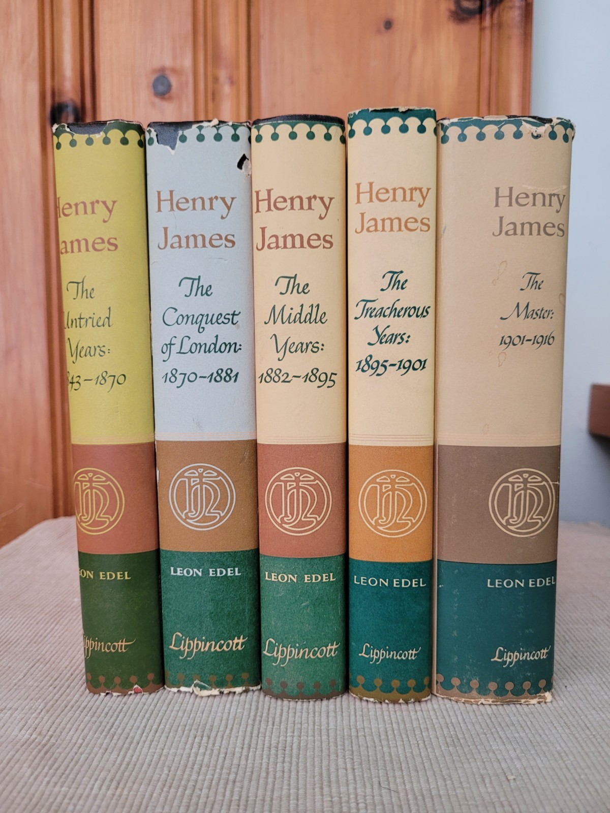 Leon Edel Henry James Biography Complete 5 Vol Set Lippincott Hardcover DJs