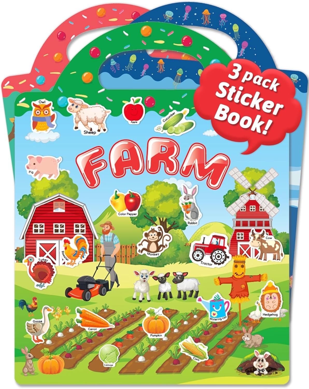 Multicolored Reusable Sticker Set – Fun Themes for Toddlers & Young Children