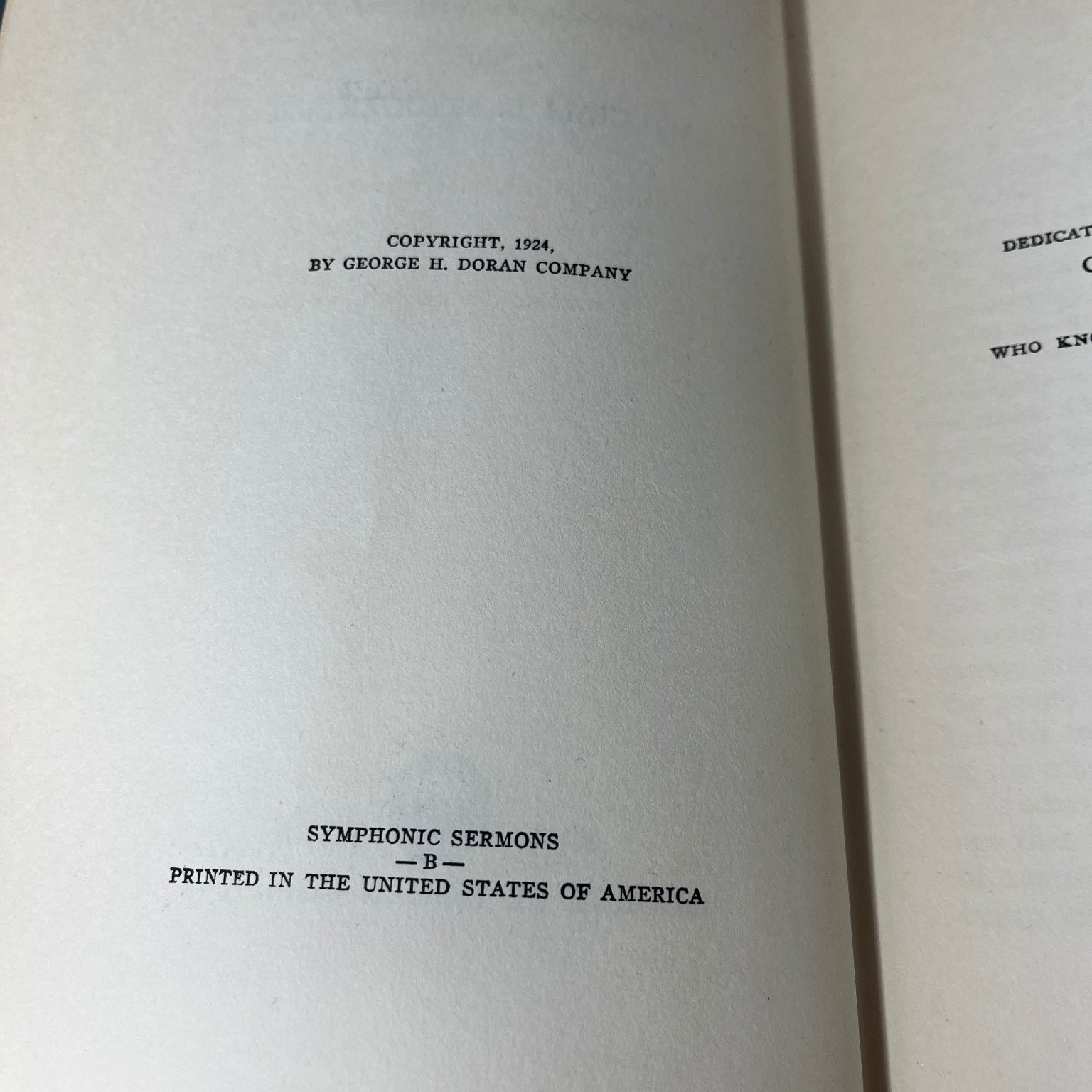 Symphonic Sermons William L Stidger 1924 Homiletics Religion George H Doran