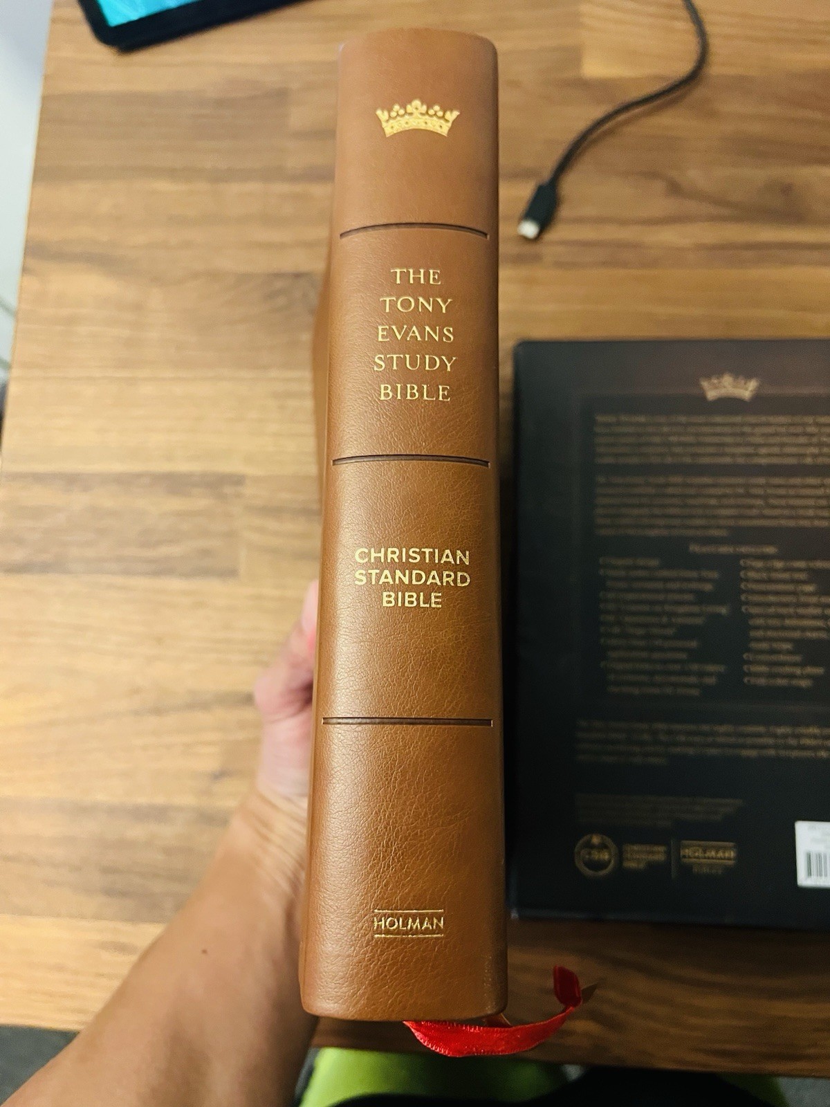 CSB Tony Evans Study Bible, British Tan LeatherTouch : Advancing God&rsquo;s…