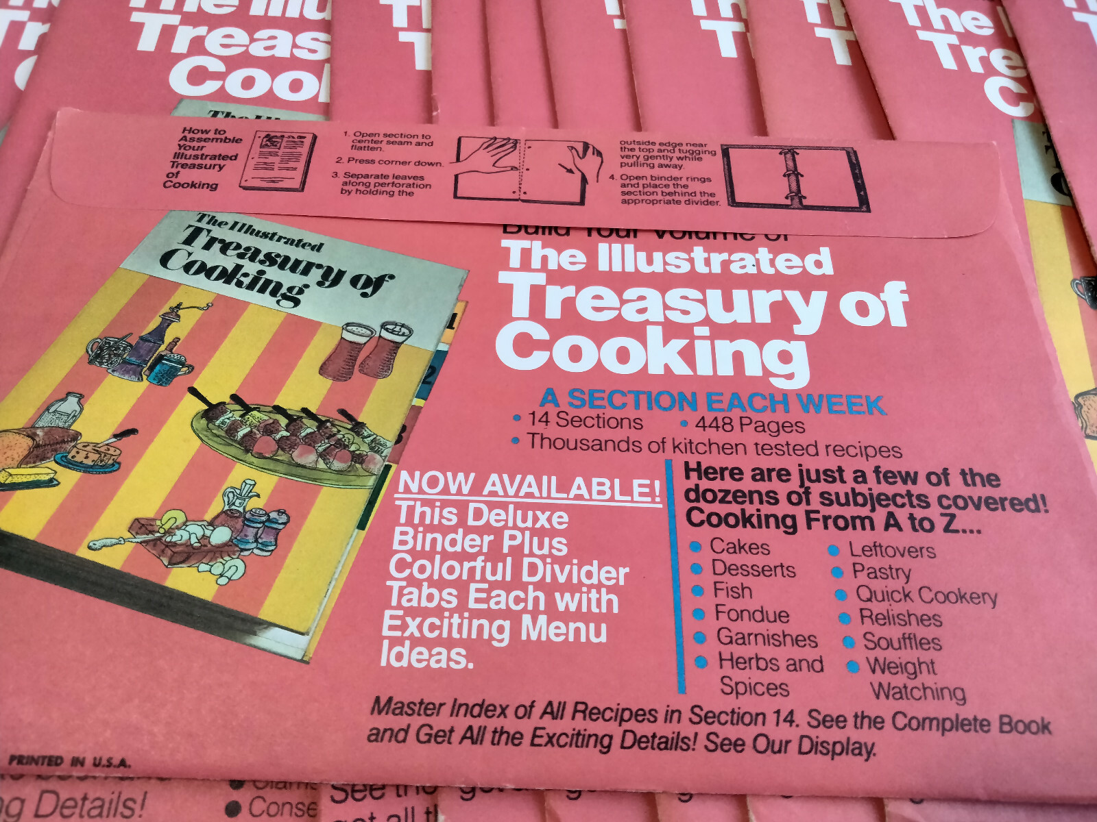 416 Pages Vintage The Illustrated Treasury Of Cooking Cookbook 1970&rsquo;s- 1 Thru 13