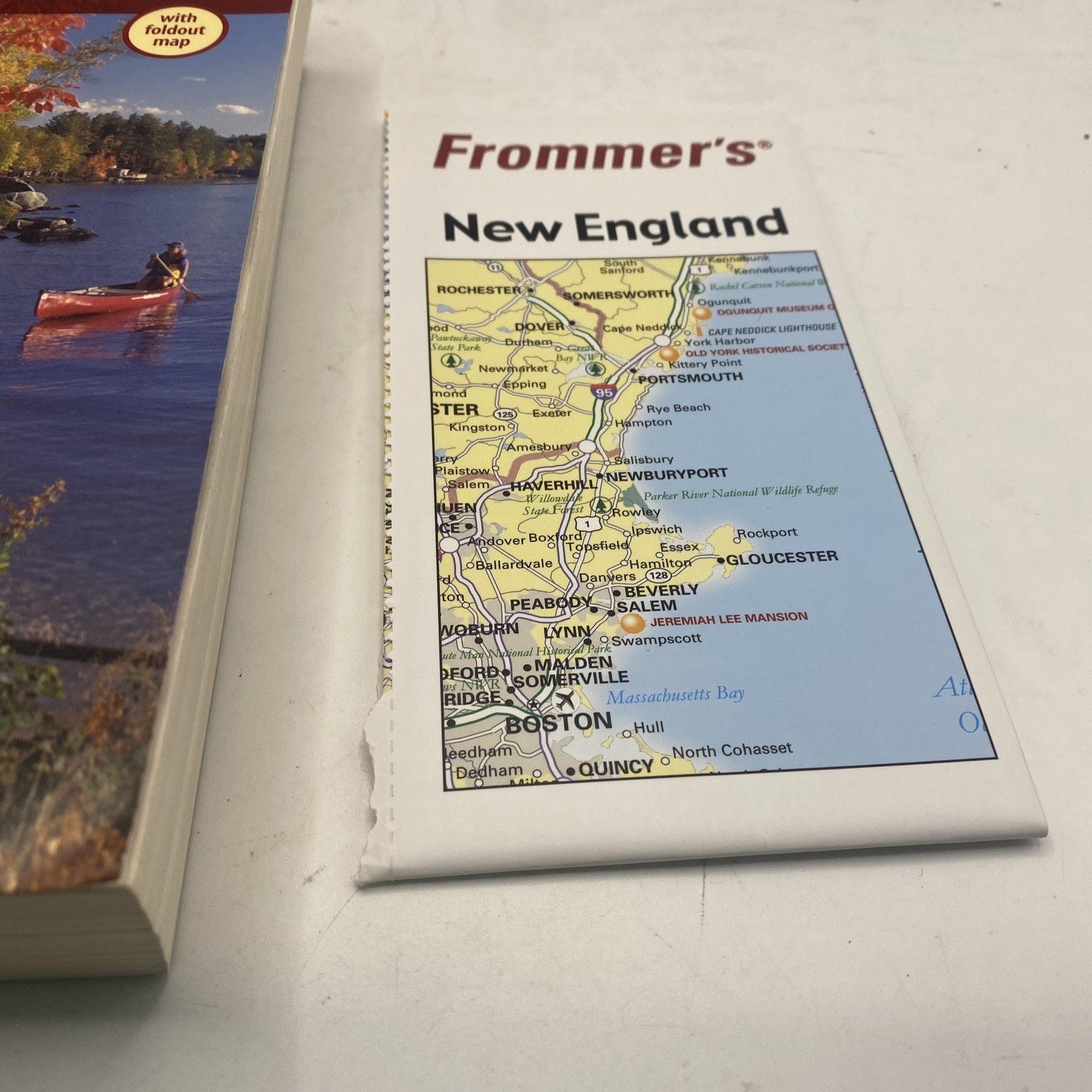 Frommer&rsquo;s New England 2006 Paul Karr Maroon PB Travel Guide Map USA Illustrated