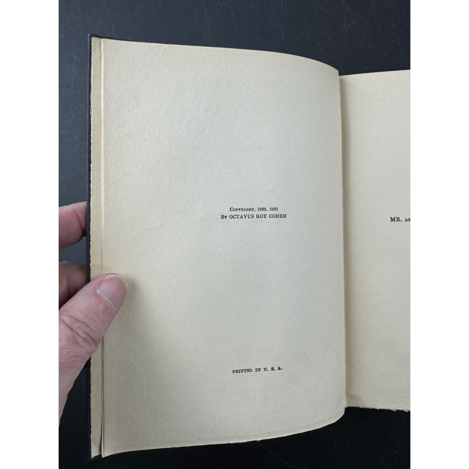 Assorted Chocolates by Octavus Roy Cohen 1921 First Edition Vintage Book