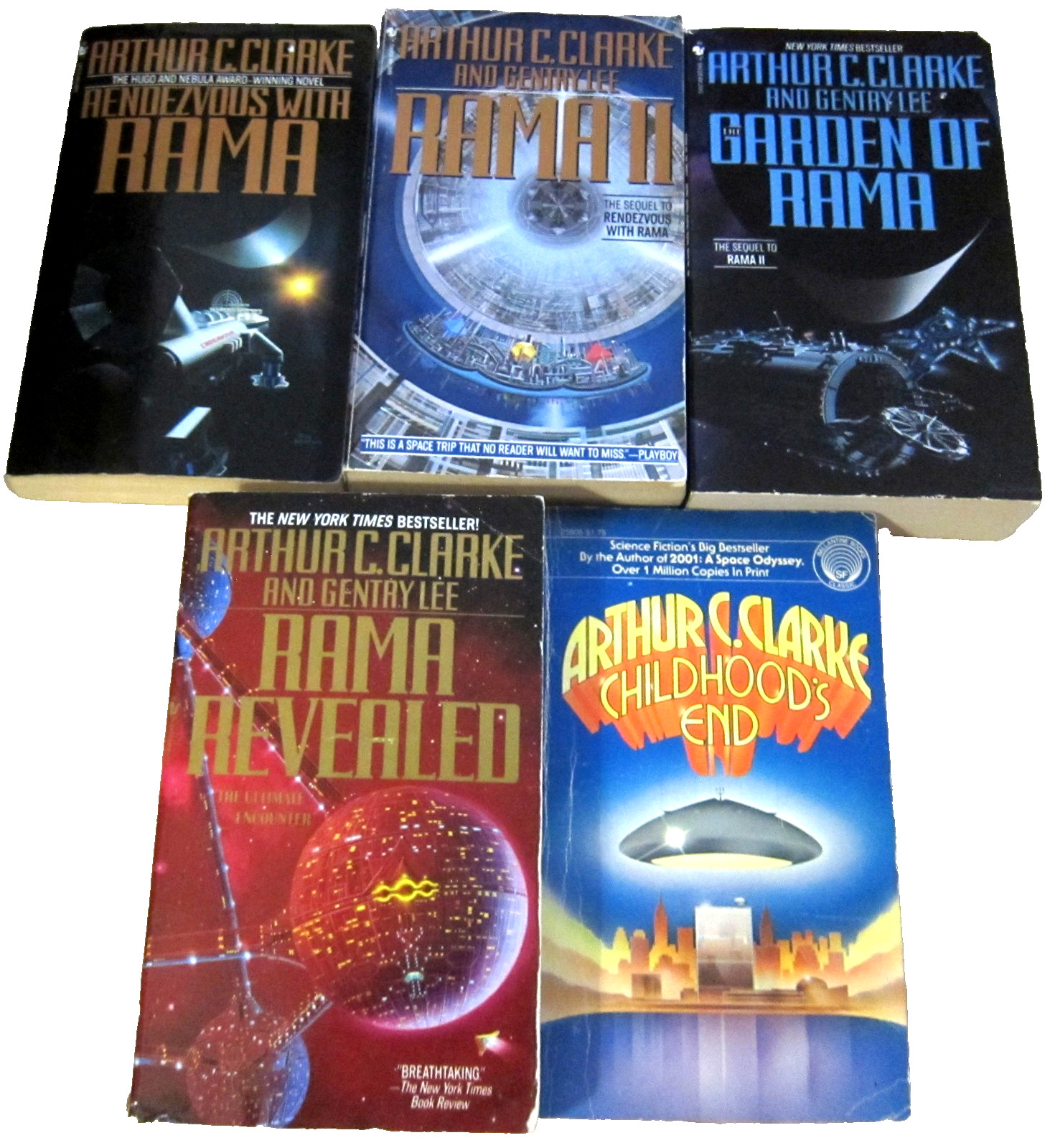 Arthur C. Clarke book lot- the entire Rama series and Childhood&rsquo;s End novel…
