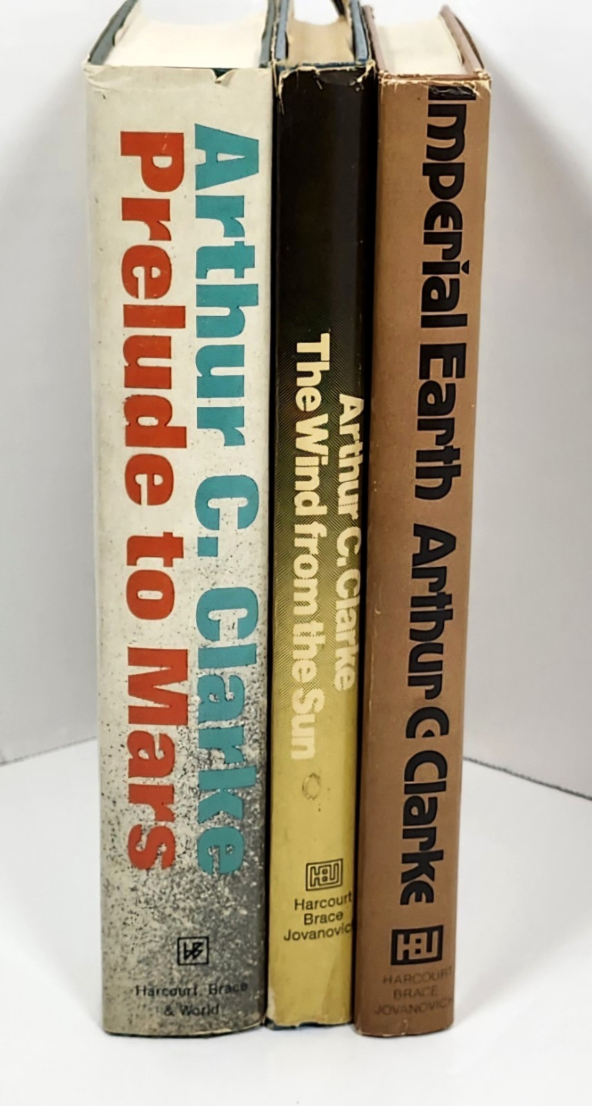 Arthur C. Clarke Book Lot-3 Sci-Fi Bks-Imperial Earth/Prelude to Mars..1970s HC