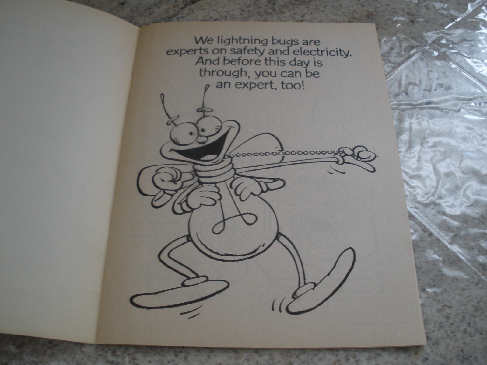 WE&rsquo;RE TALKING ELECTRICITY LOUIE LIGHTNING BUG COLORING BOOK UNUSED (D12)