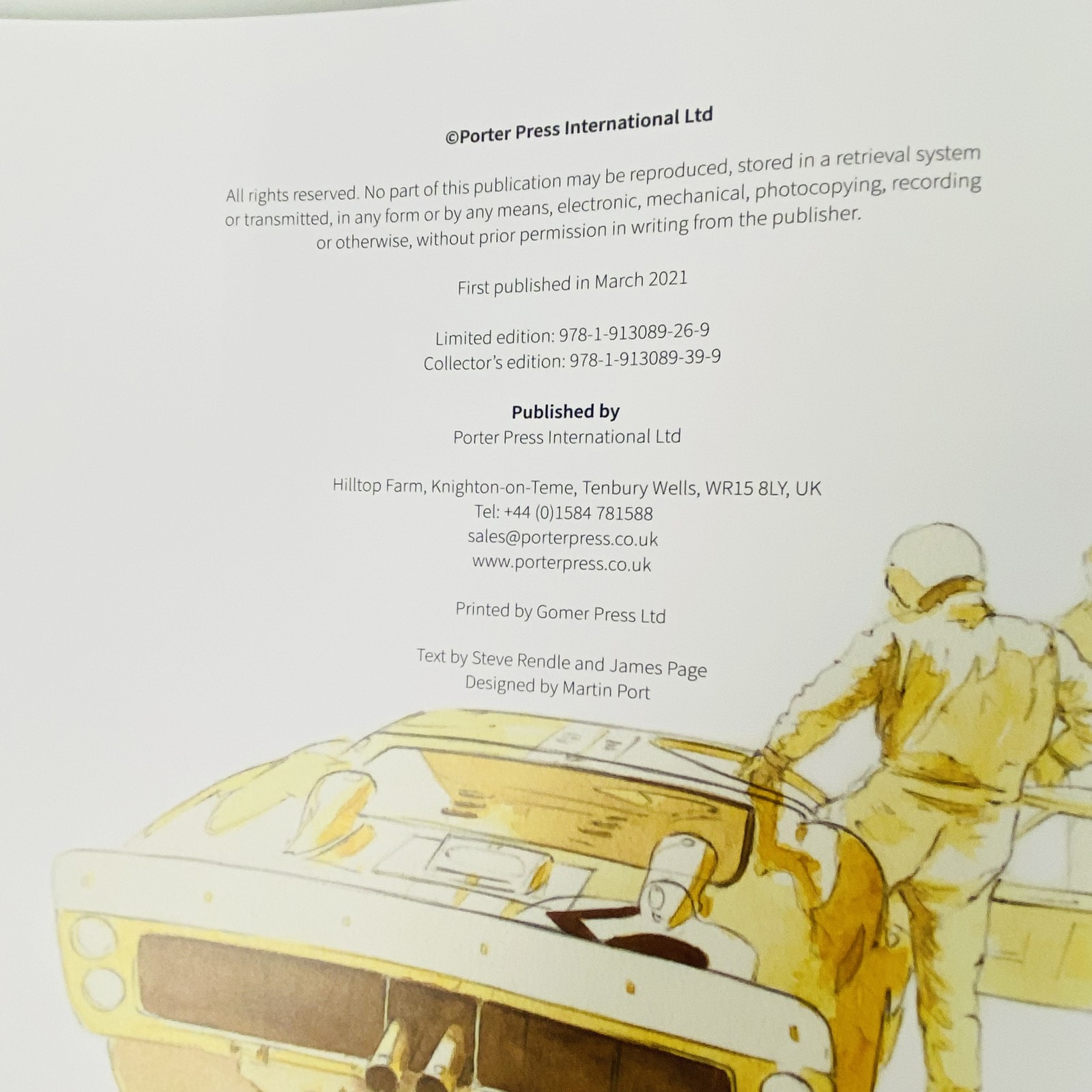 Porter Press Automotive Art Project Fabric Hard Cover Book | Collector&rsquo;s Edition