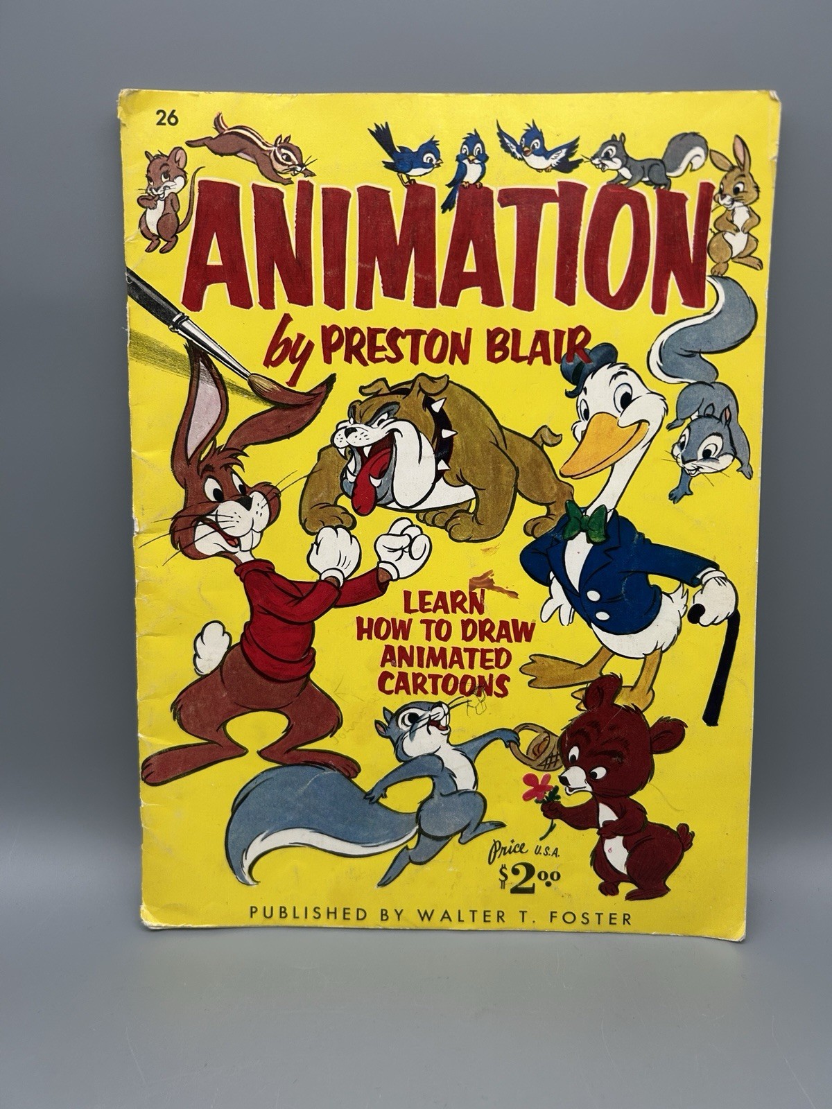 ANIMATION by Preston Blair Art Instruction Book in Walter Foster Series 1950&rsquo;s
