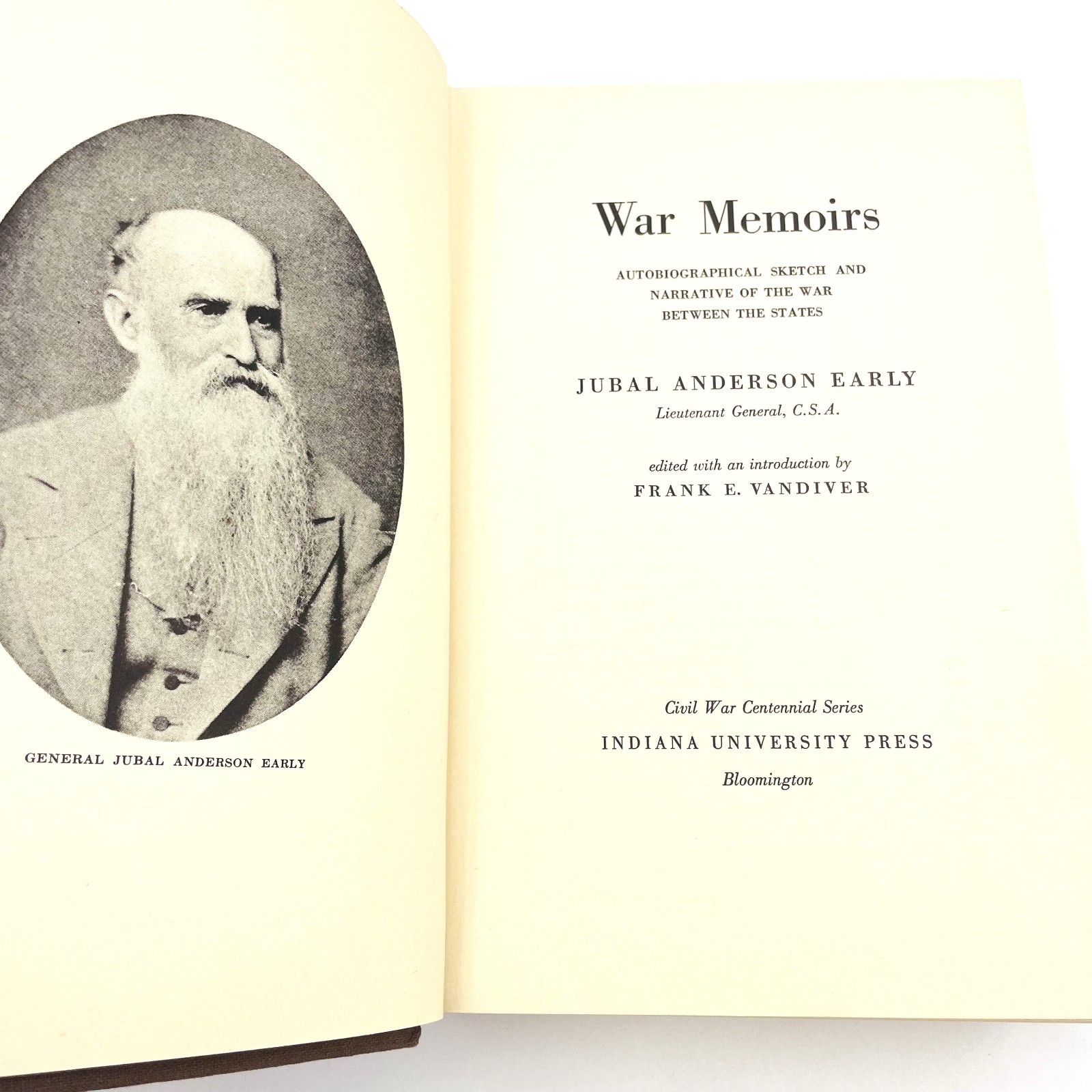 War Memories Jubal Early 1960 Hardcover Dust Jacket Civil War Centennial Series