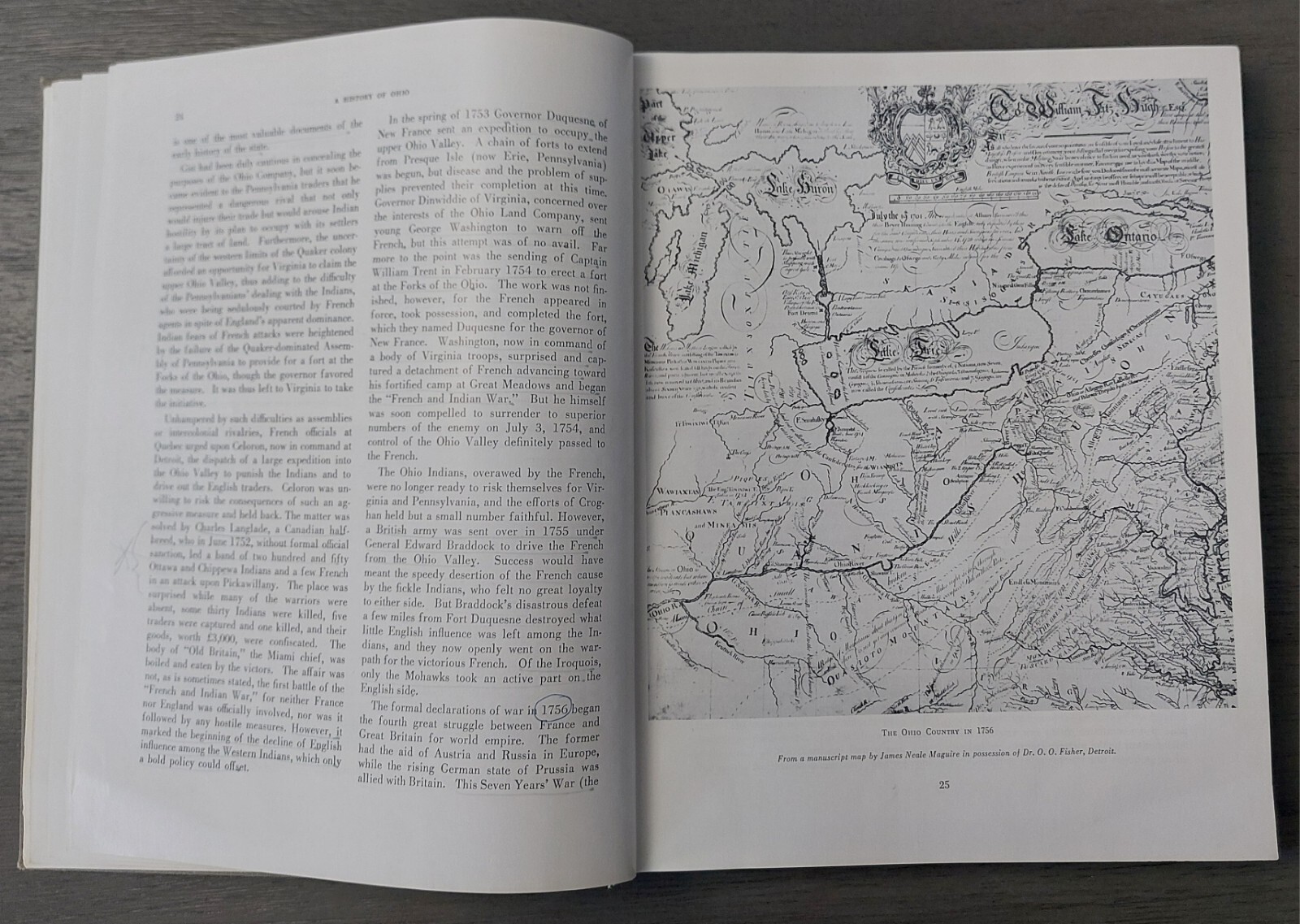 Vintage 1961 « A History of Ohio » Roseboom/Weisenburger Hardcover