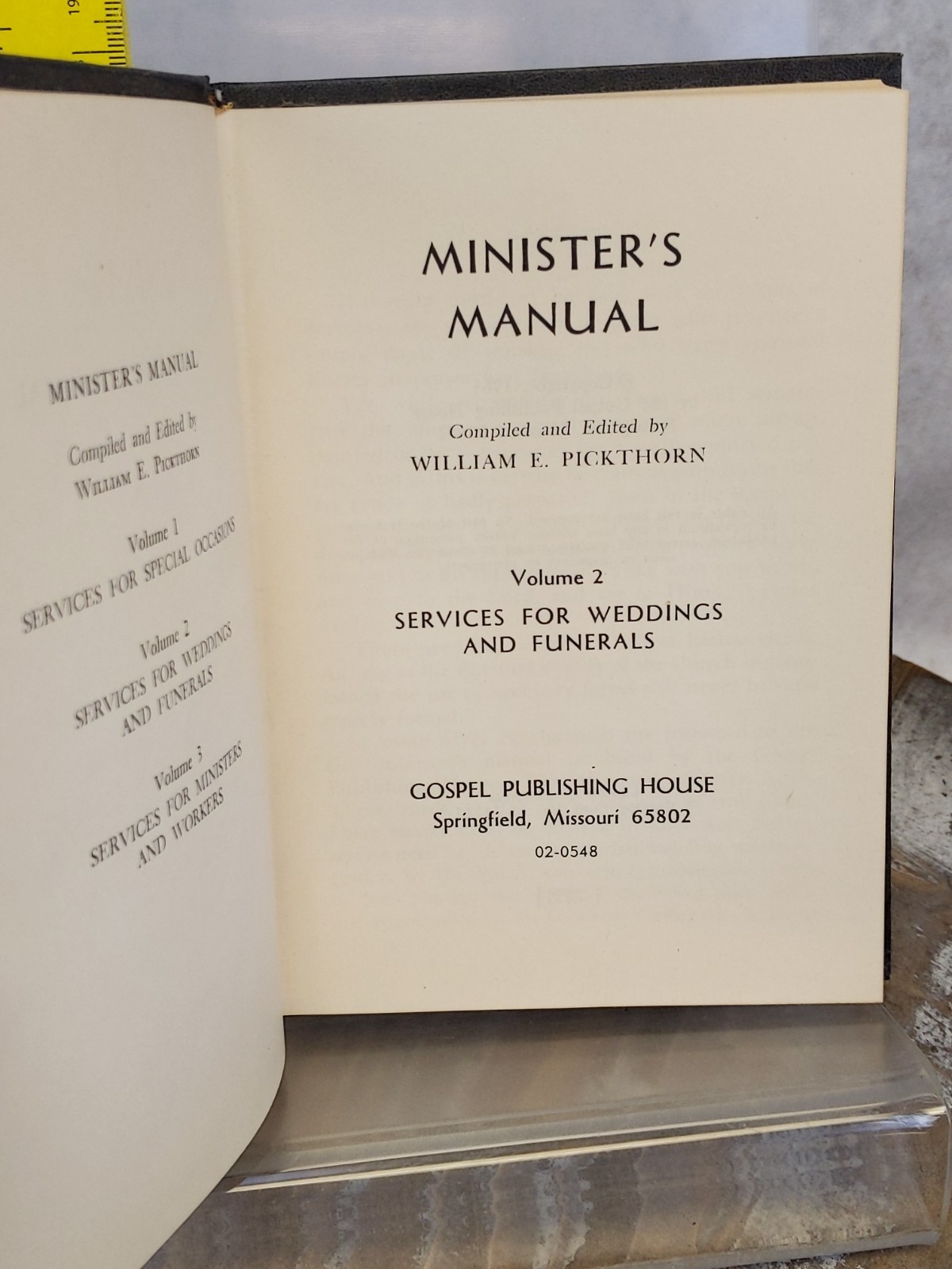 Minister&rsquo;s Manual by William Pickthorn Complete 3 Volume Set 1965 Hardcover