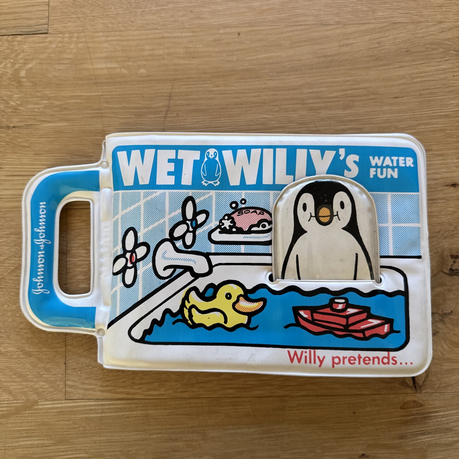Vintage Johnson & Johnson Wet Willy&rsquo;s Water Fun Vinyl Bath Book