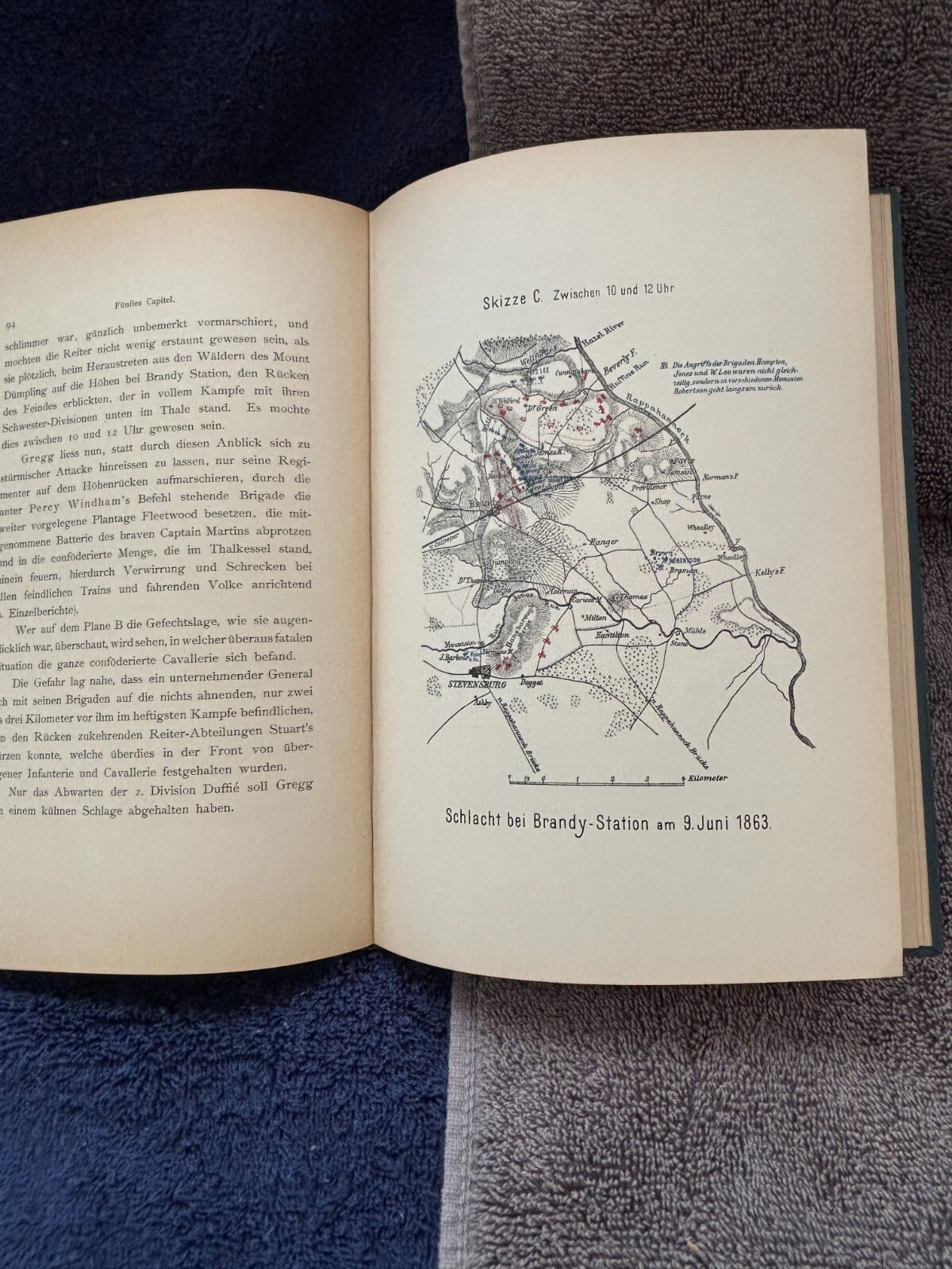 Great Cavalry Battle of Brandy Station by Von Borcke / J. Scheibert…1893 Copy